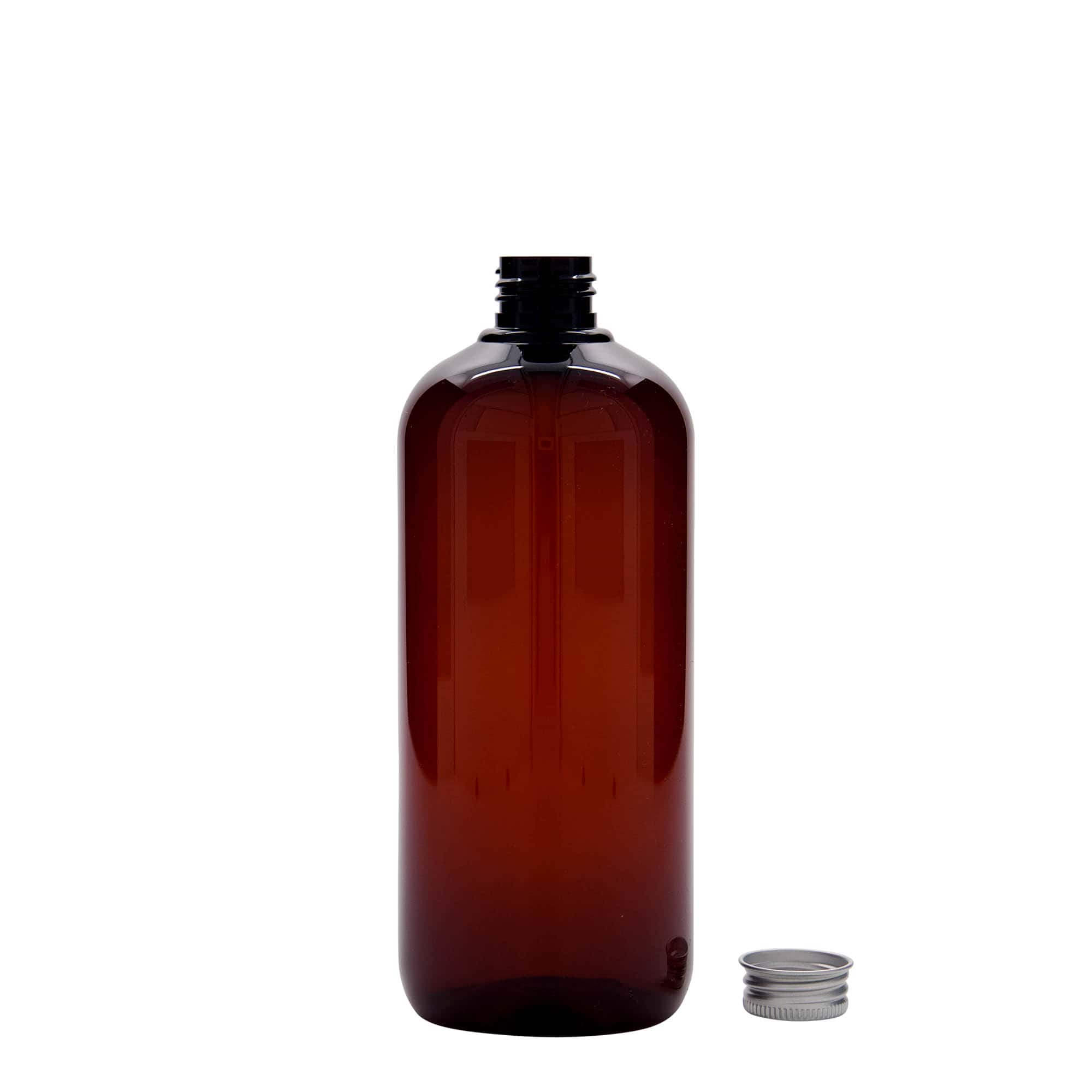 500 ml butelka z tworzywa sztucznego z recyklingu 'Victor's Best', PCR, brązowa, gwint: 24/410