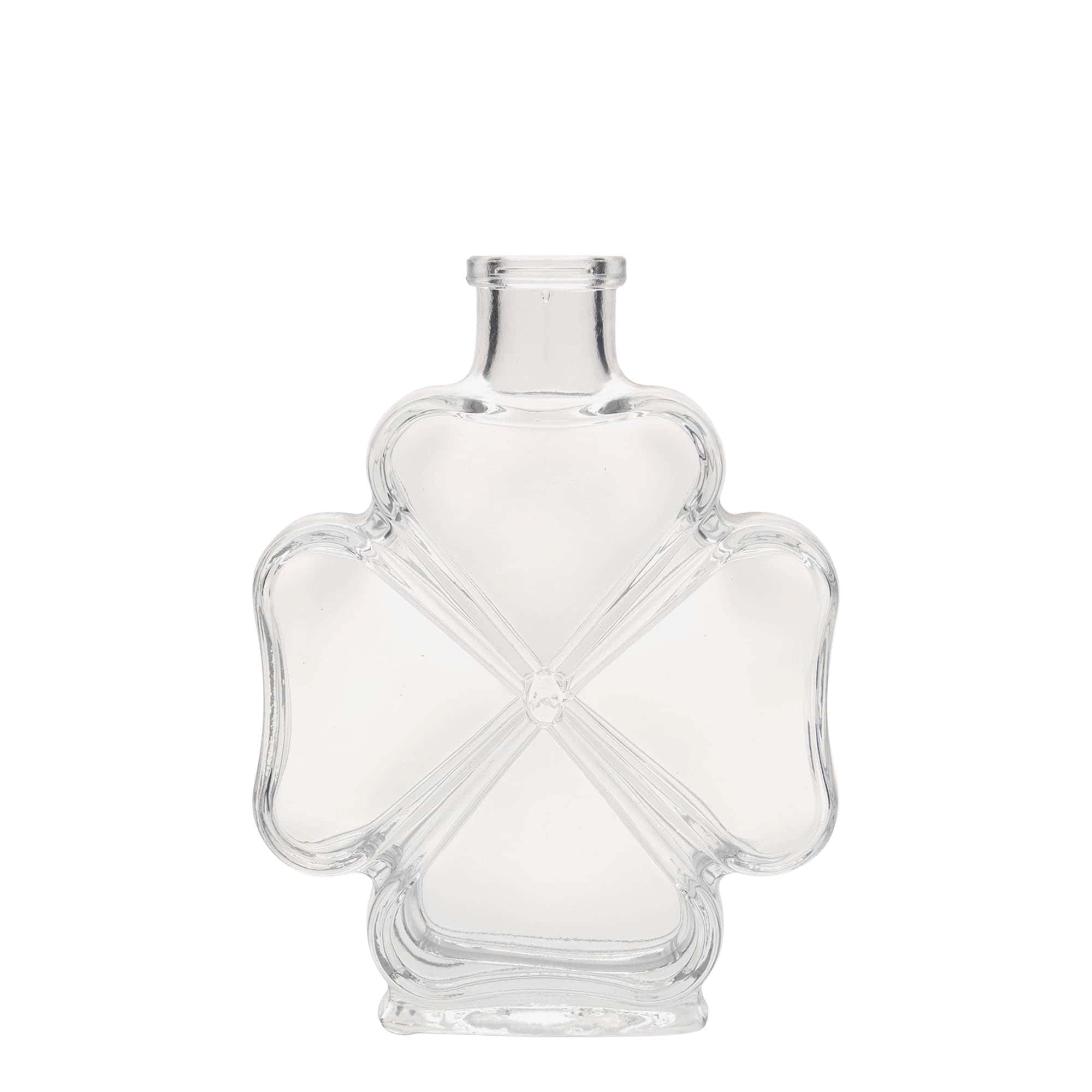 200 ml butelka szklana 'Liść koniczyny', zamknięcie: korek