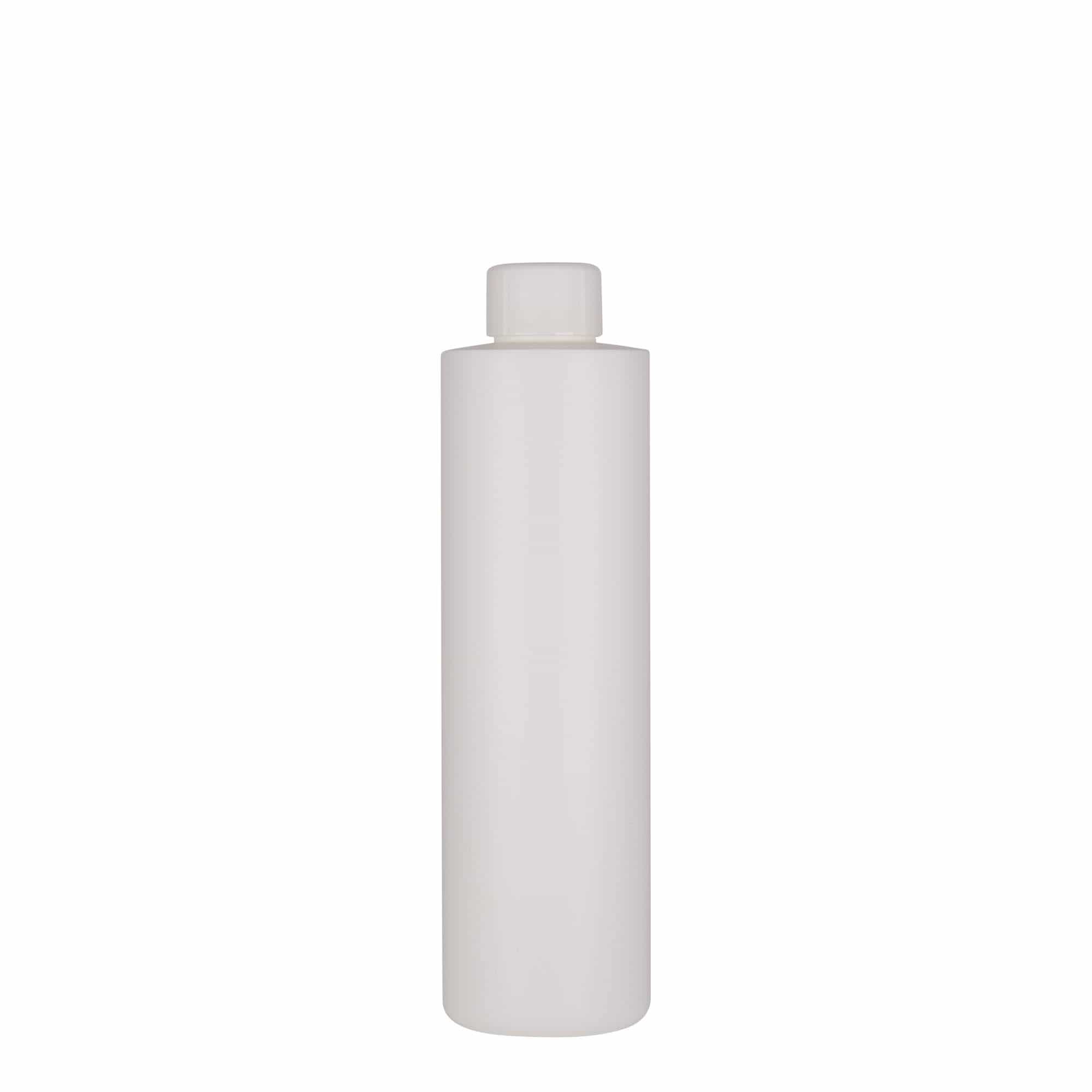 250 ml butelka z tworzywa sztucznego 'Pipe', HDPE, kolor biały, zamknięcie: GPI 24/410