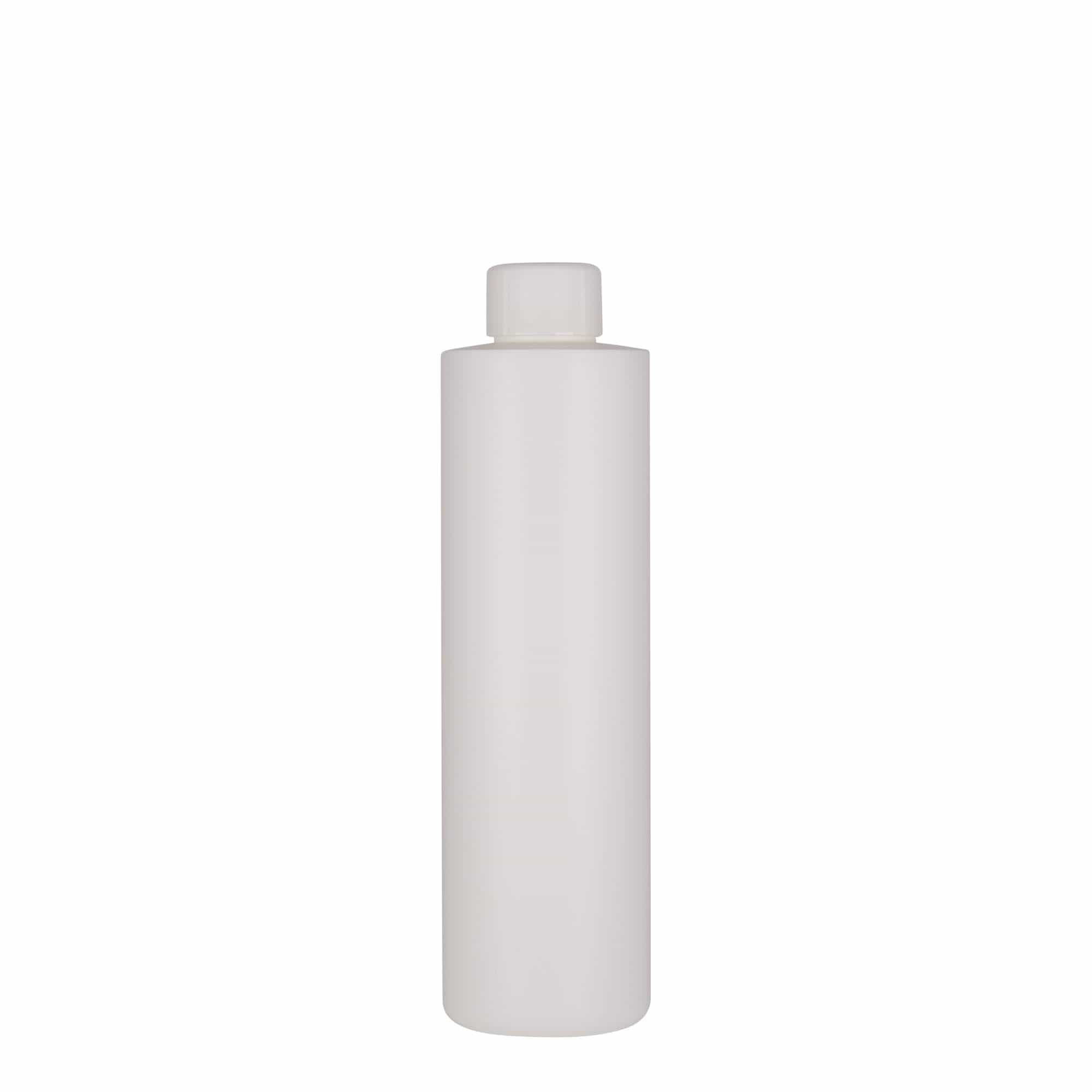 250 ml butelka plastikowa 'Pipe', HDPE, biała, gwint: 24/410