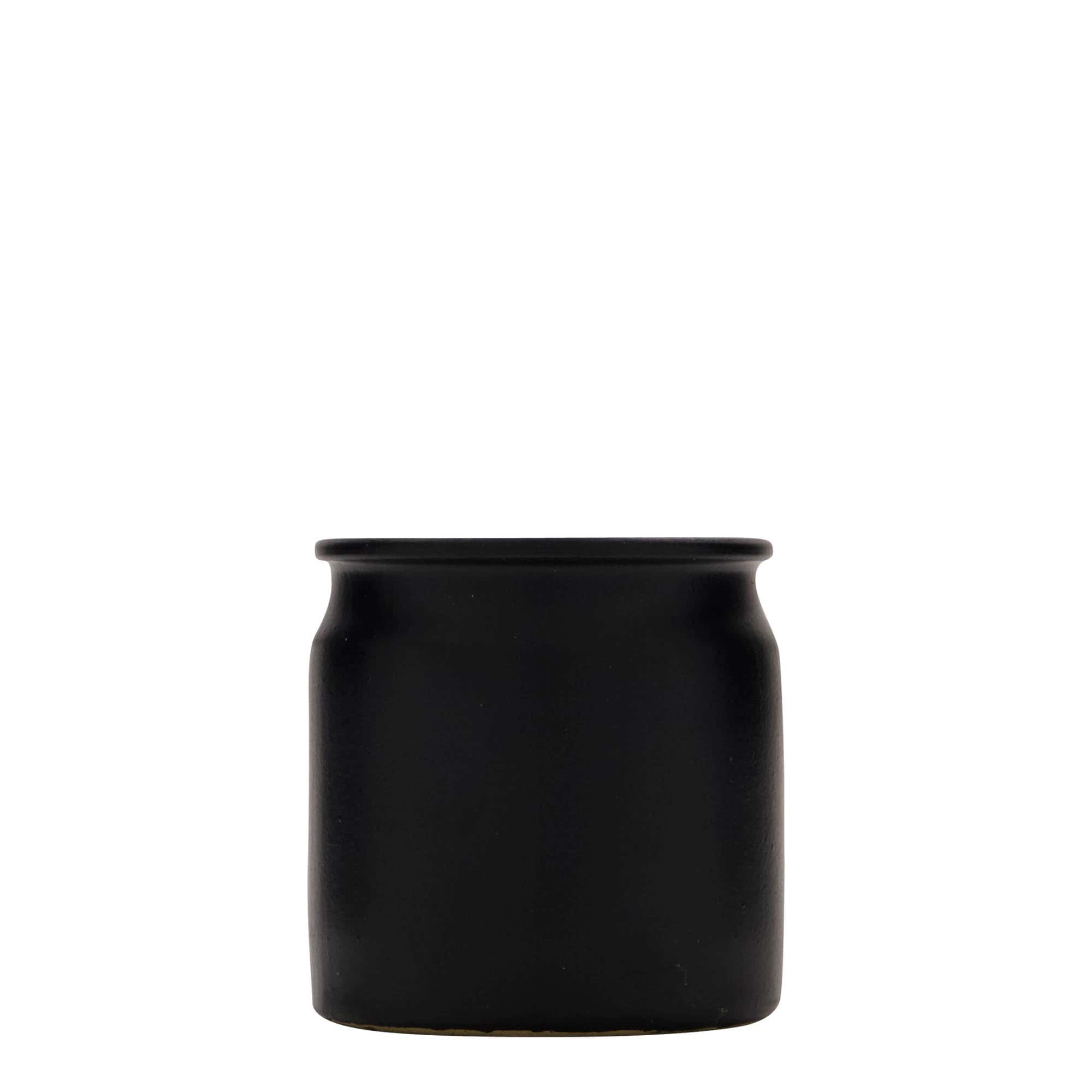 160 ml słoiczek kamionkowy, ceramika, kolor czarny, zamknięcie: korek 160 ml słoiczek kamionkowy, ceramika, kolor czarny, zamknięcie: korek