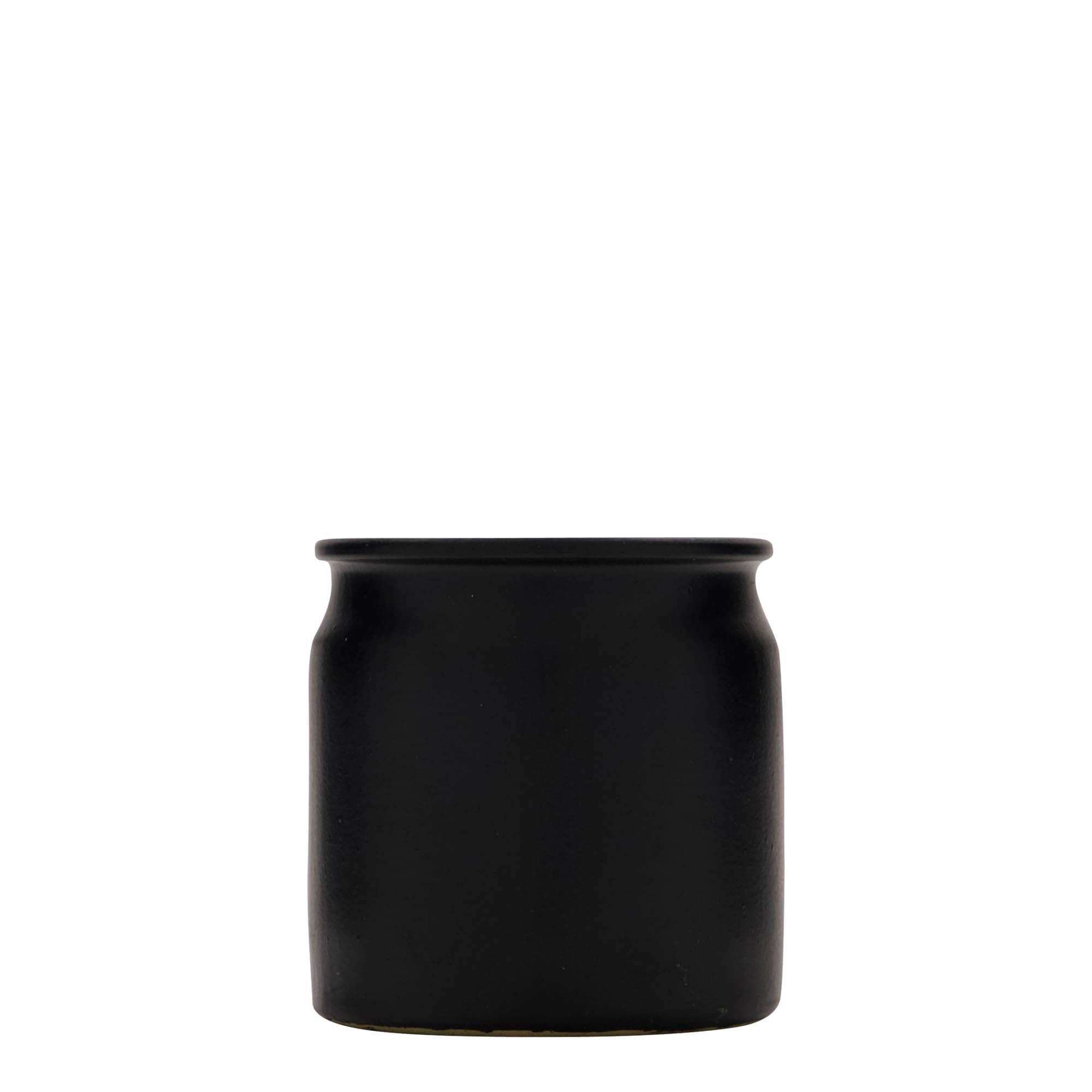 160 ml dzbanek kamionkowy, ceramika, czarny, szyjka: korek