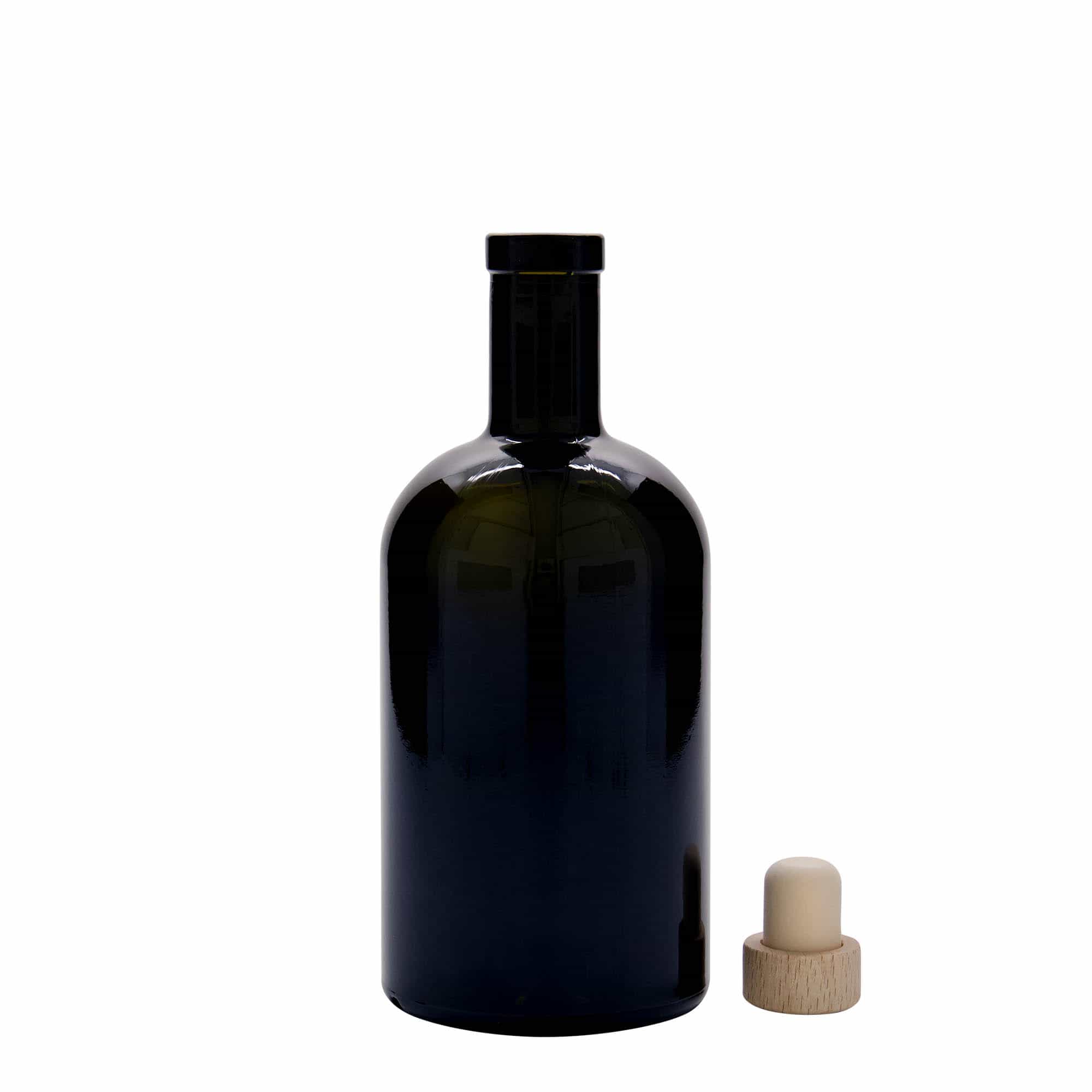 500 ml butelka szklana 'Farmacia', kolor zielony antyczny, zamknięcie: korek