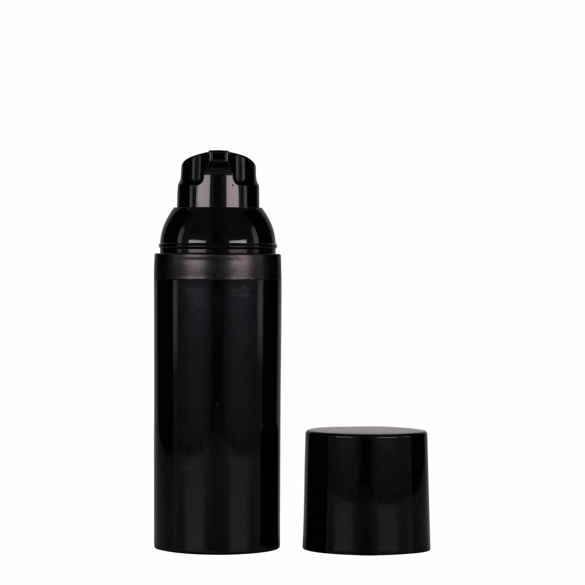 50 ml dozownik bezpowietrzny „Mezzo”, tworzywo sztuczne PP, czarny