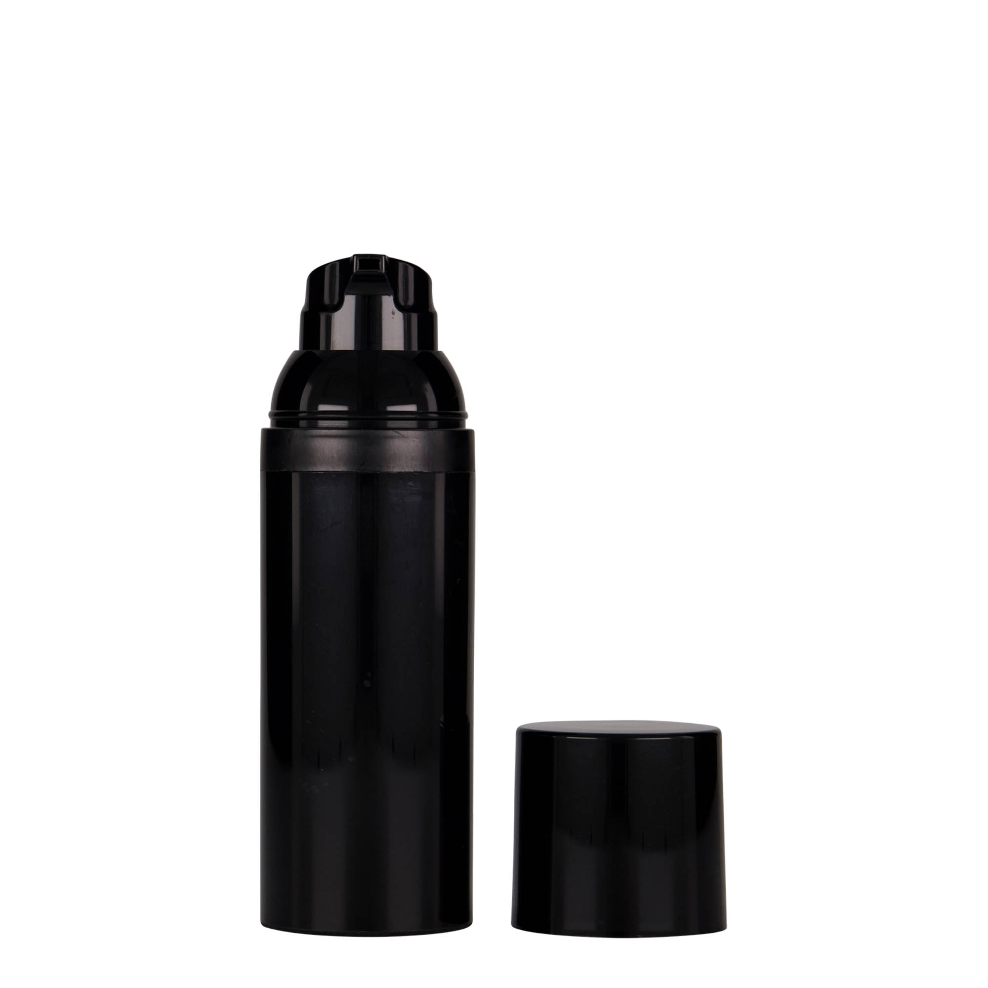 50 ml dozownik bezpowietrzny „Mezzo”, tworzywo sztuczne PP, czarny