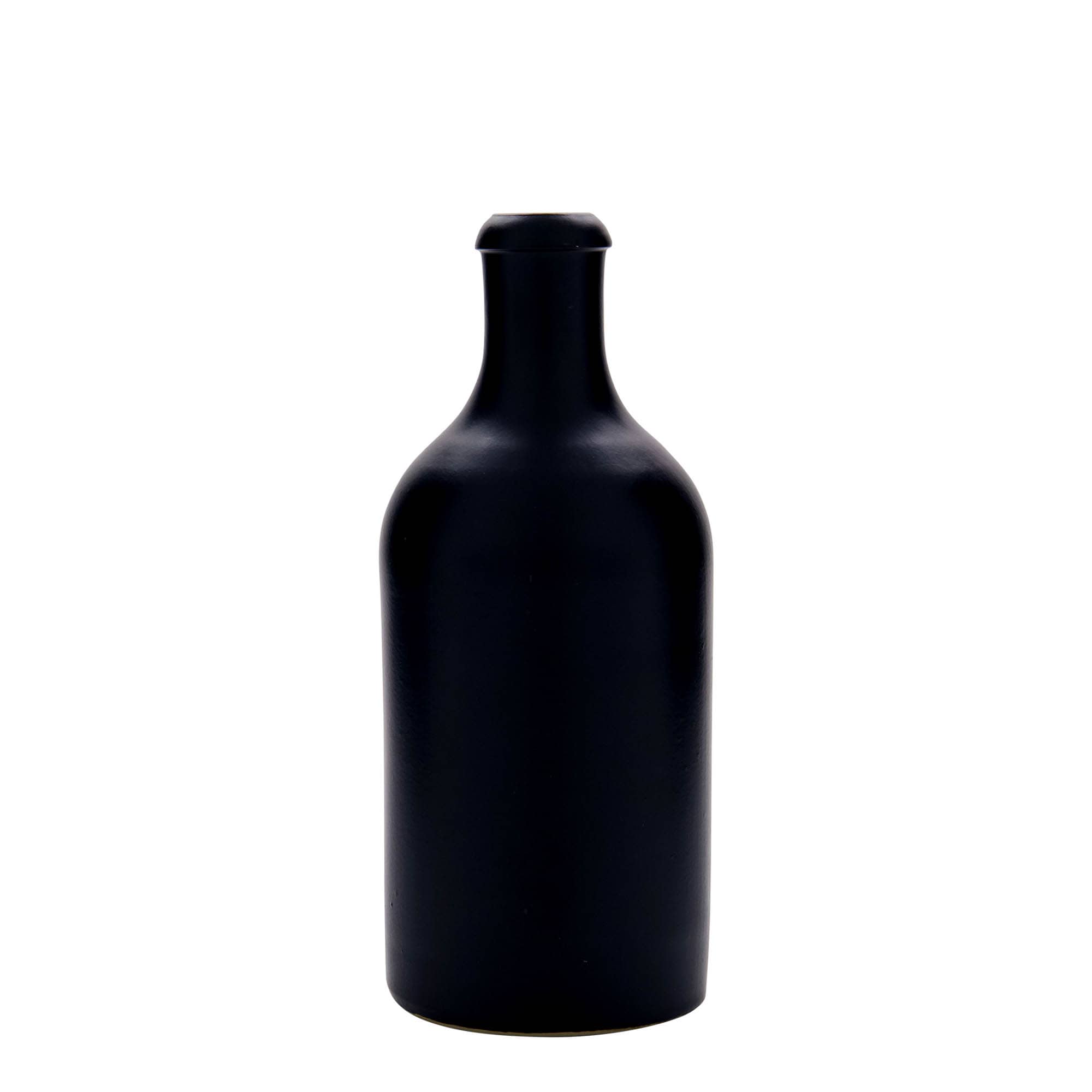 500 ml dzban gliniany, kamionkowy, czarny, wylew: korek