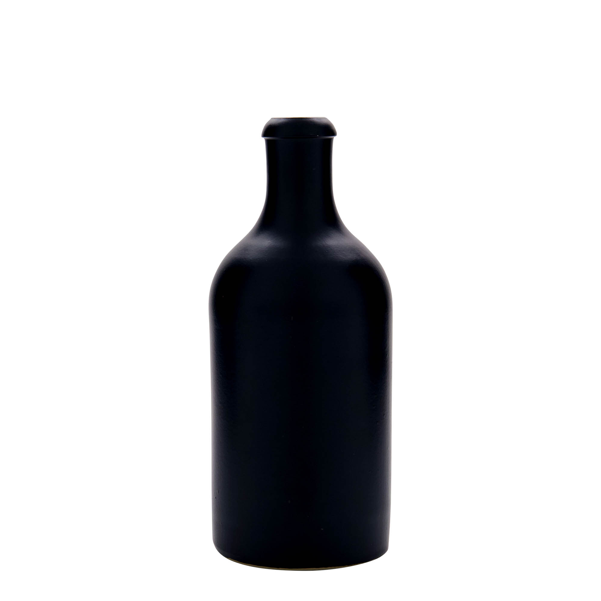 500 ml dzban gliniany, kamionkowy, czarny, wylew: korek