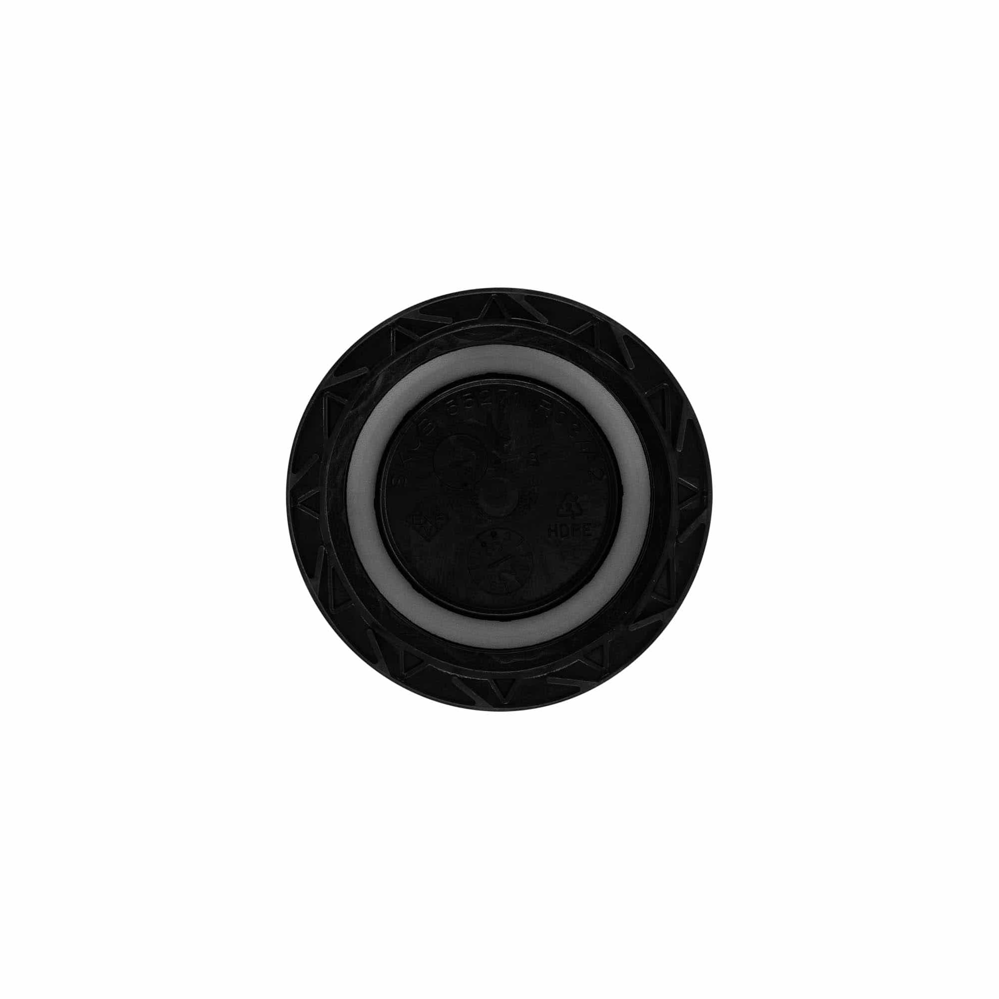 Zakrętka z gwintem, tworzywo sztuczne PP, czarna, do otworu: ND55