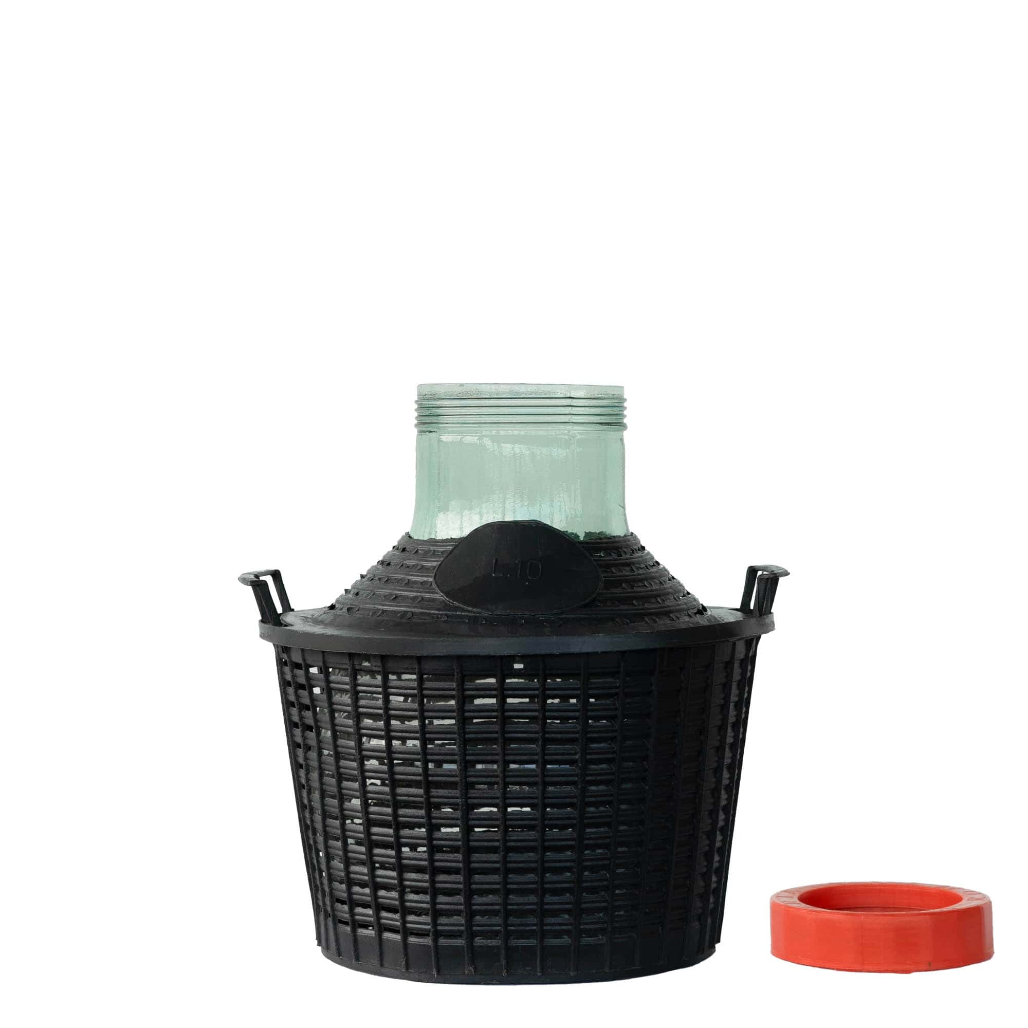 10 l butla balonowa szerokootworowa, szkło, wylot: zakręcana zatyczka