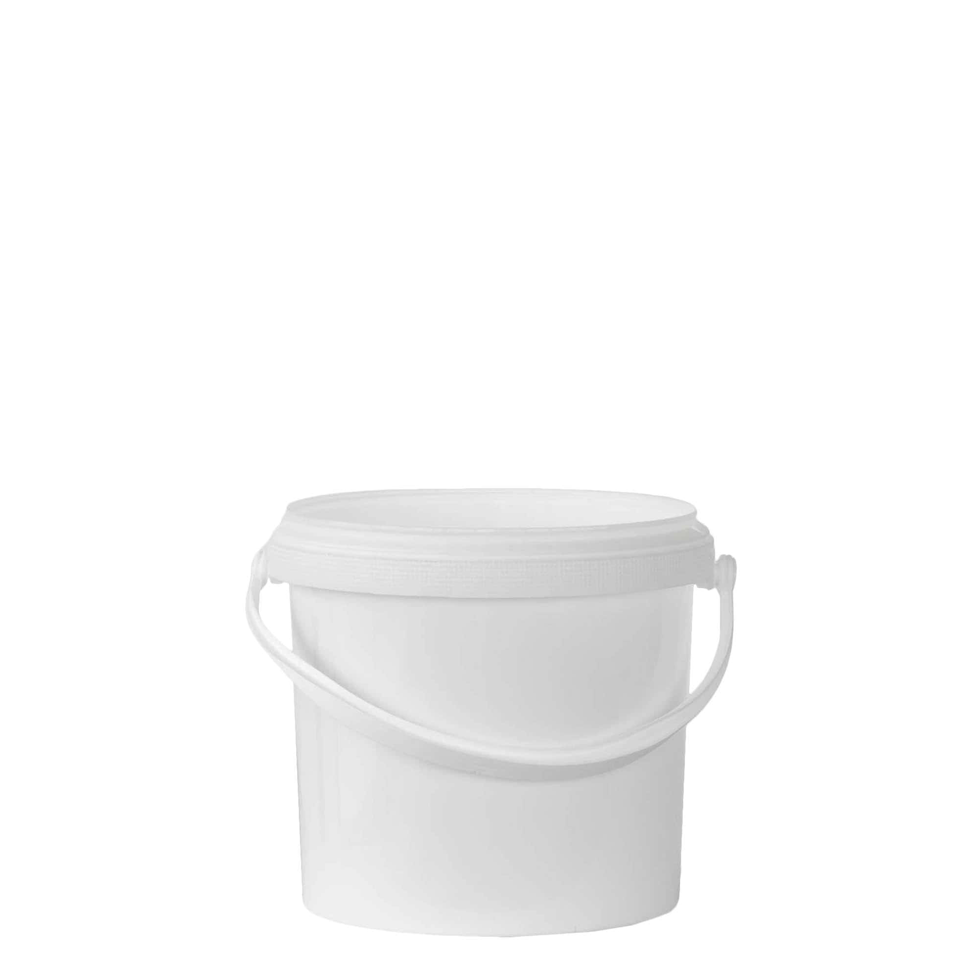 2,5 l wiadro, tworzywo sztuczne PP, kolor biały 2,5 l wiadro, tworzywo sztuczne PP, kolor biały