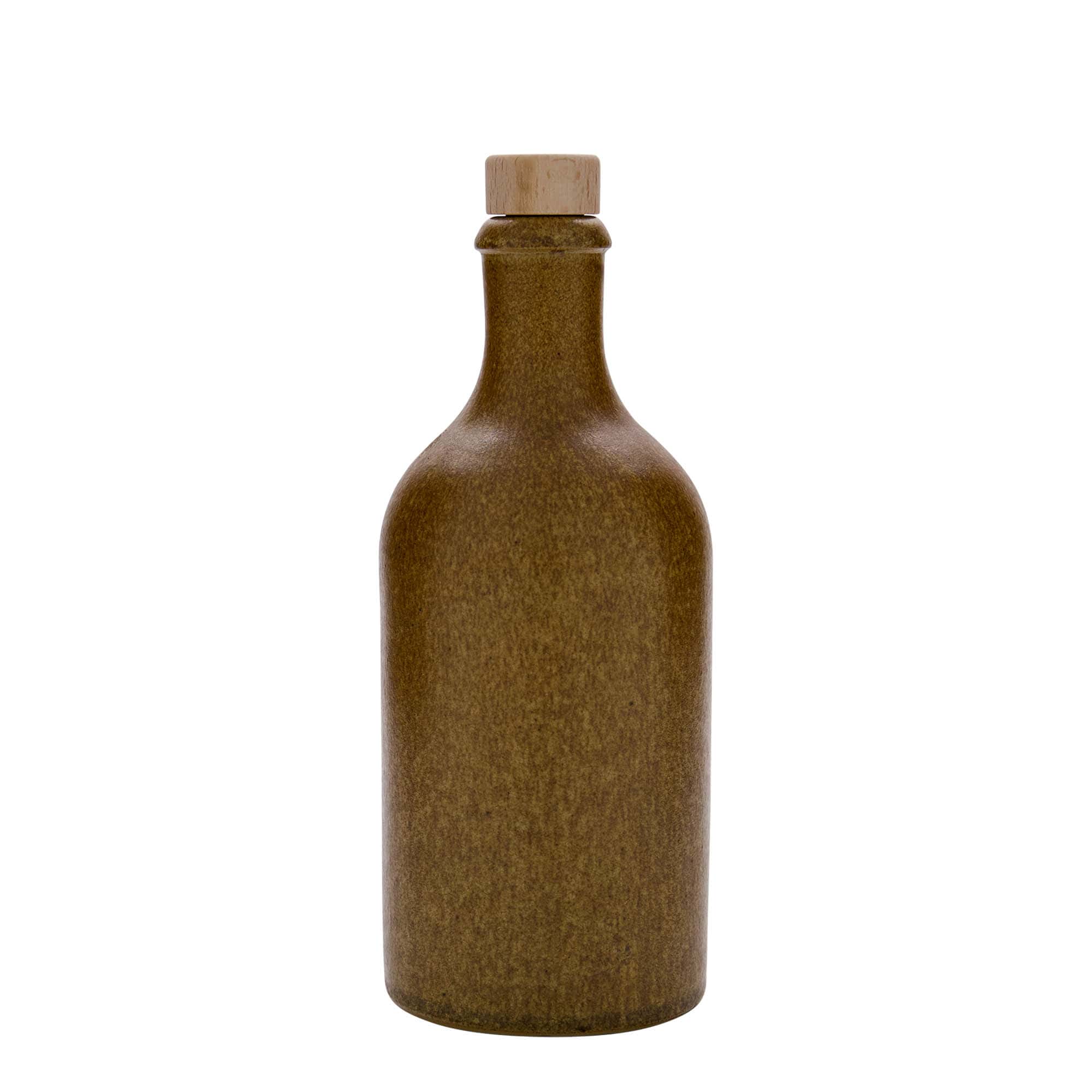 500 ml dzbanek do toniku, kamionka, brązowo-kryształowy, wylot: korek