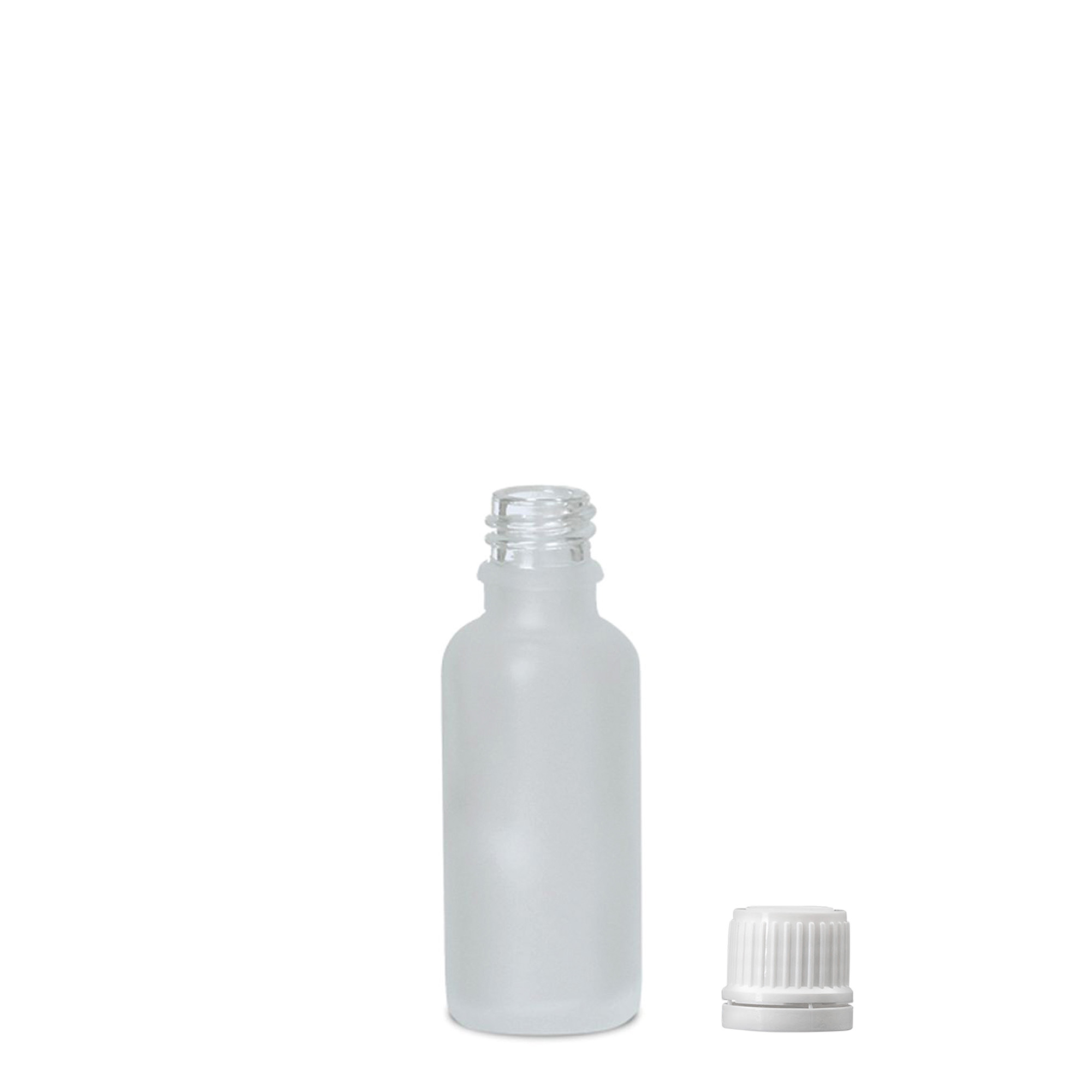 30 ml butelka medyczna, szkło, matowa, szyjka: DIN 18