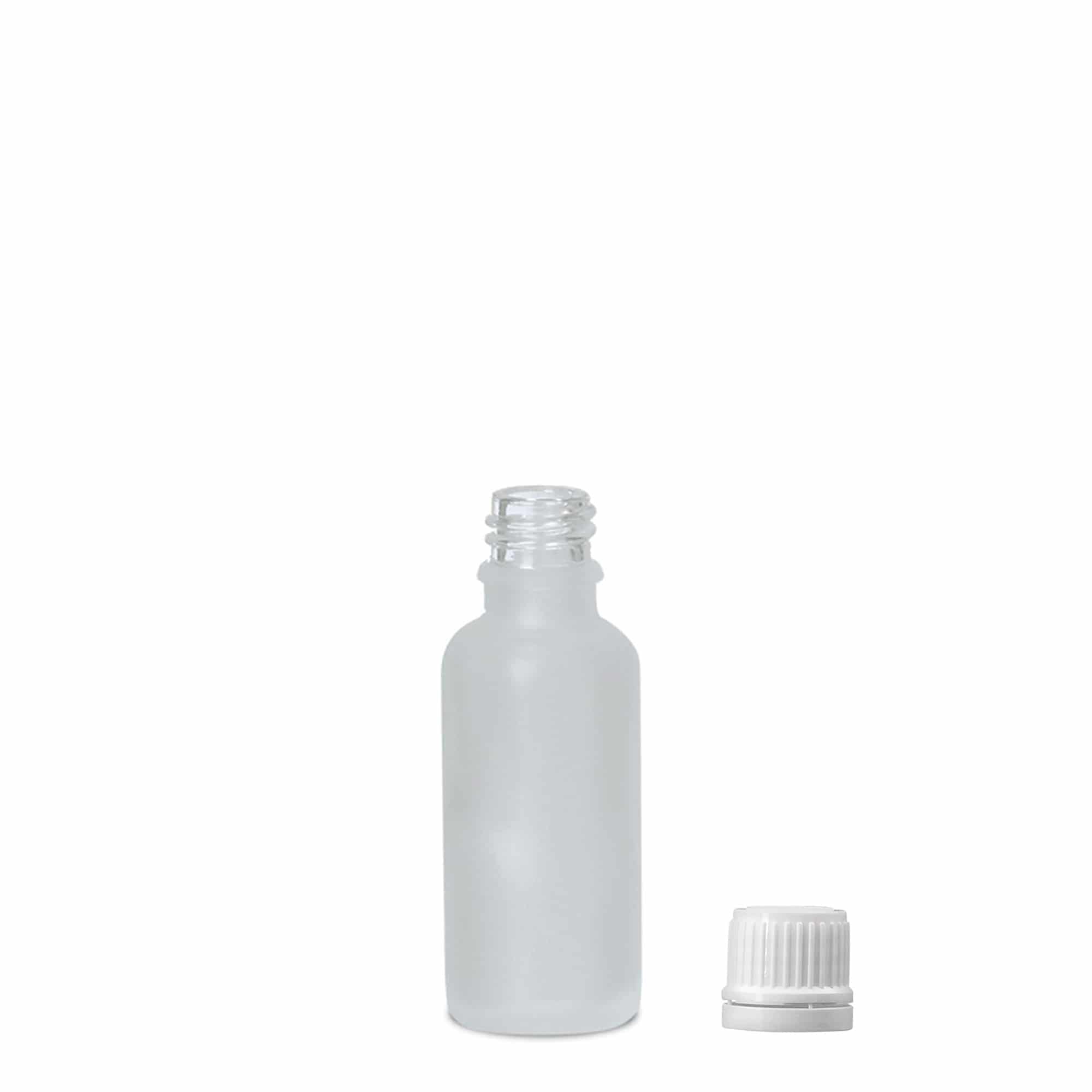 30 ml butelka medyczna, szkło, matowa, szyjka: DIN 18