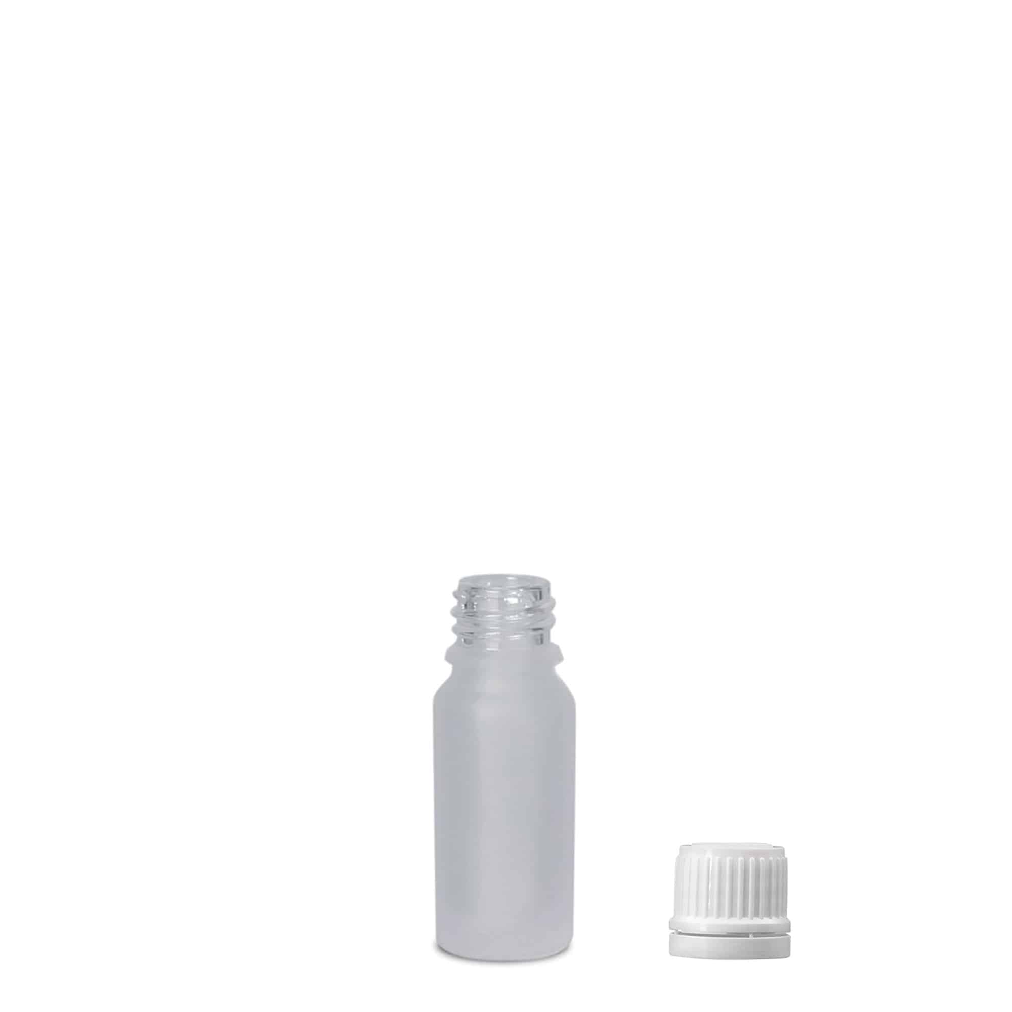10 ml butelka medyczna, szkło, matowa, szyjka: DIN 18