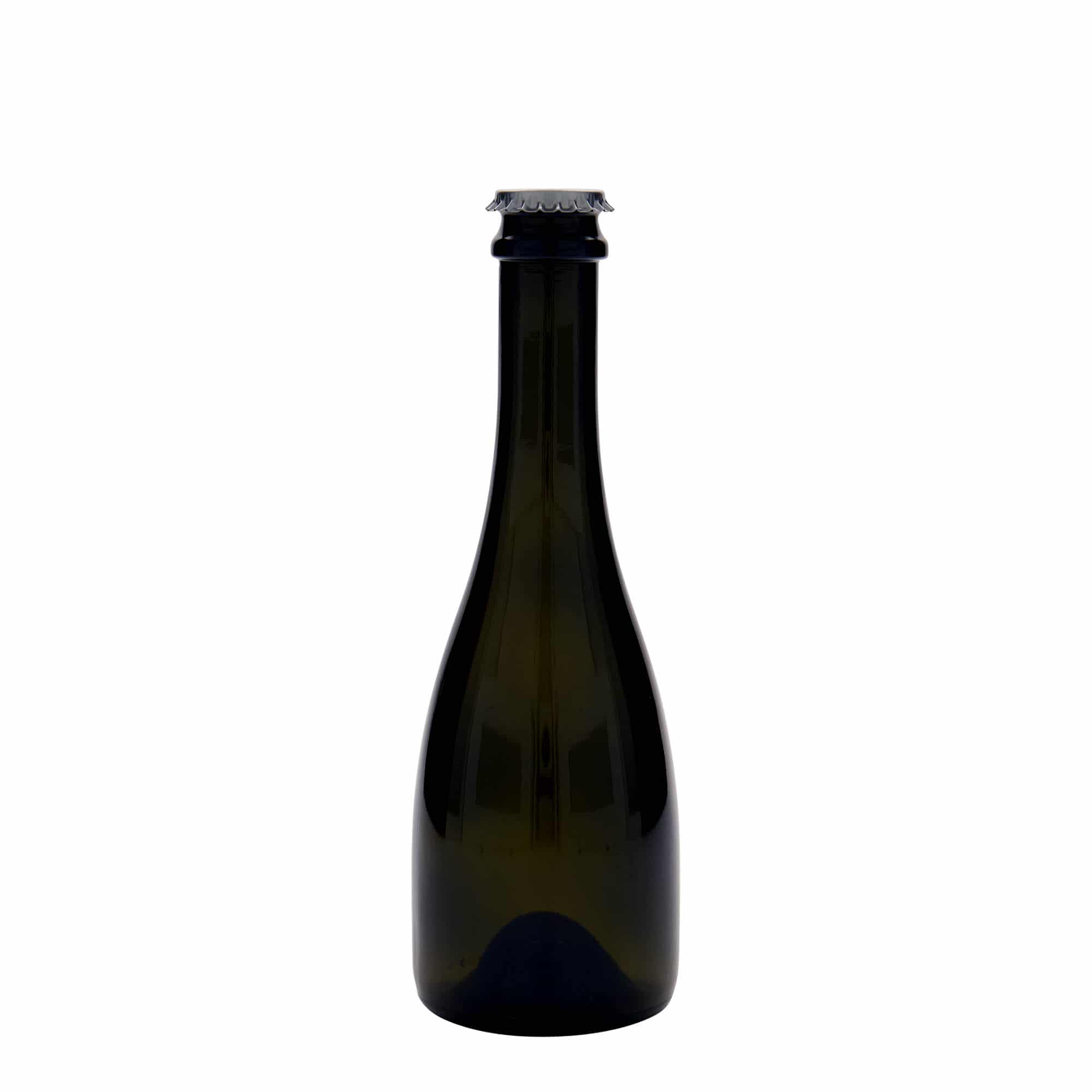 330 ml butelka na piwo/szampana „Tosca”, szkło, antyczny zielony, szyjka: kapsel koronowy