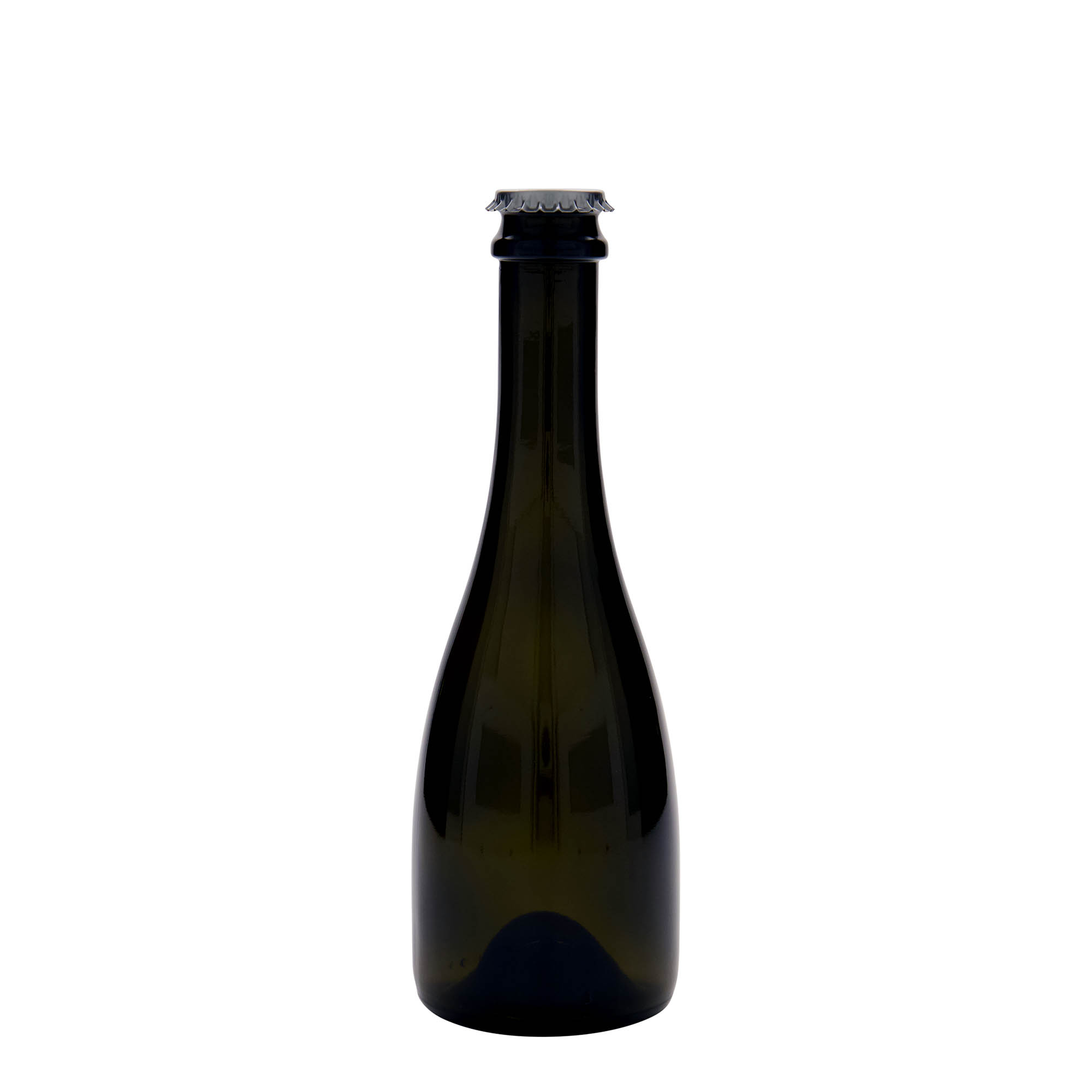 330 ml butelka na piwo/szampana „Tosca”, szkło, antyczny zielony, szyjka: kapsel koronowy
