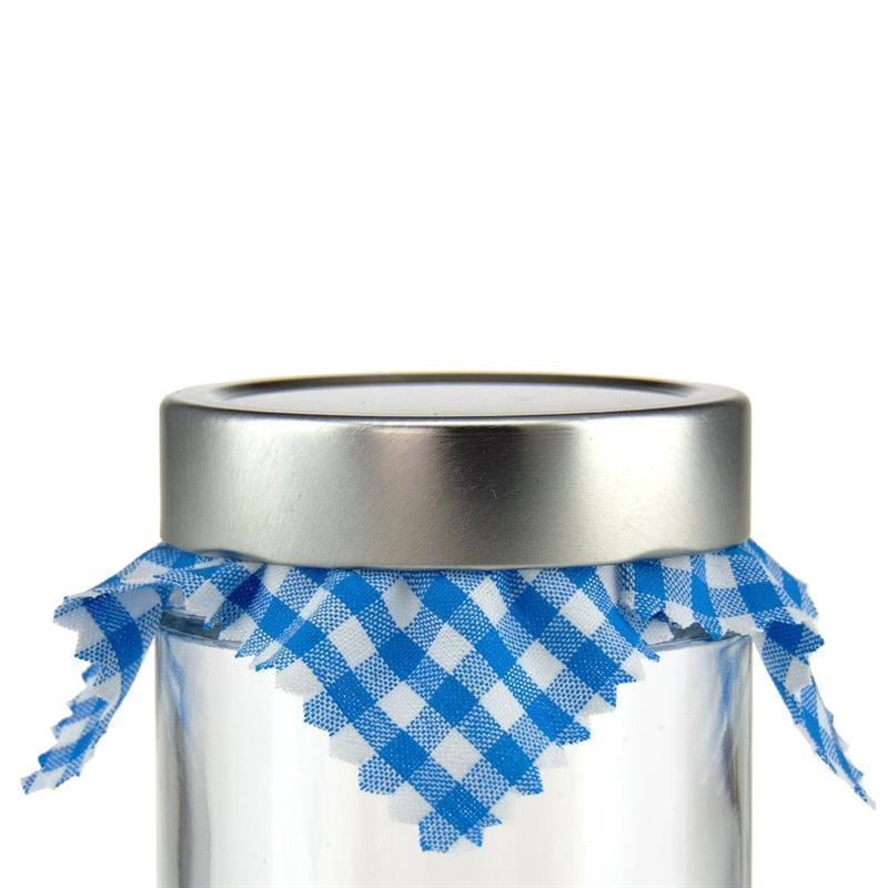 Materiałowa serwetka w kratkę 12x12, kwadratowa, tekstylna, niebieska, gwint: TO38-TO53