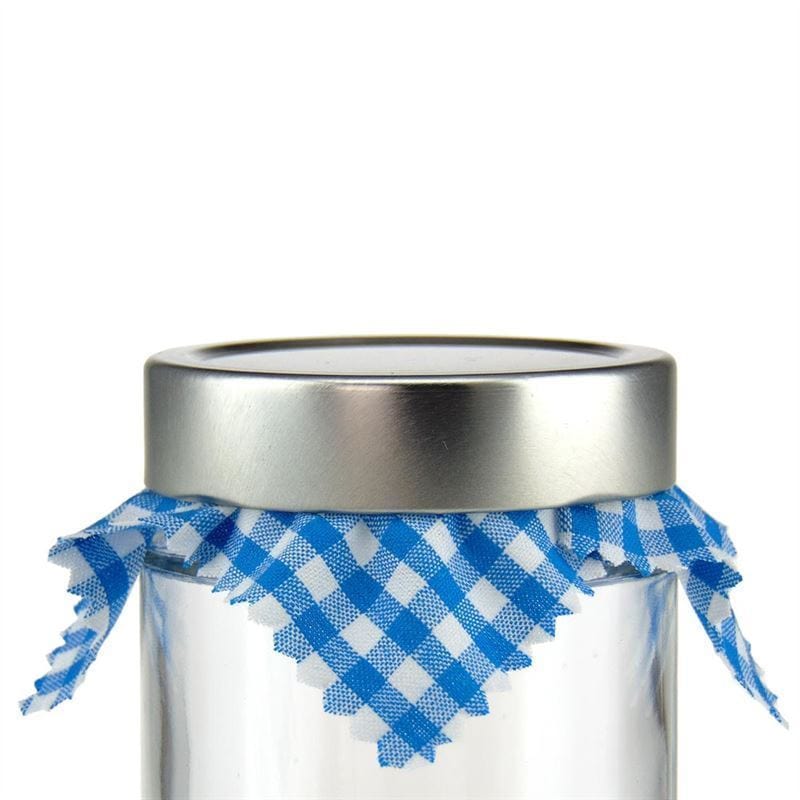 Materiałowa serwetka w kratkę 12x12, kwadratowa, tekstylna, niebieska, gwint: TO38-TO53