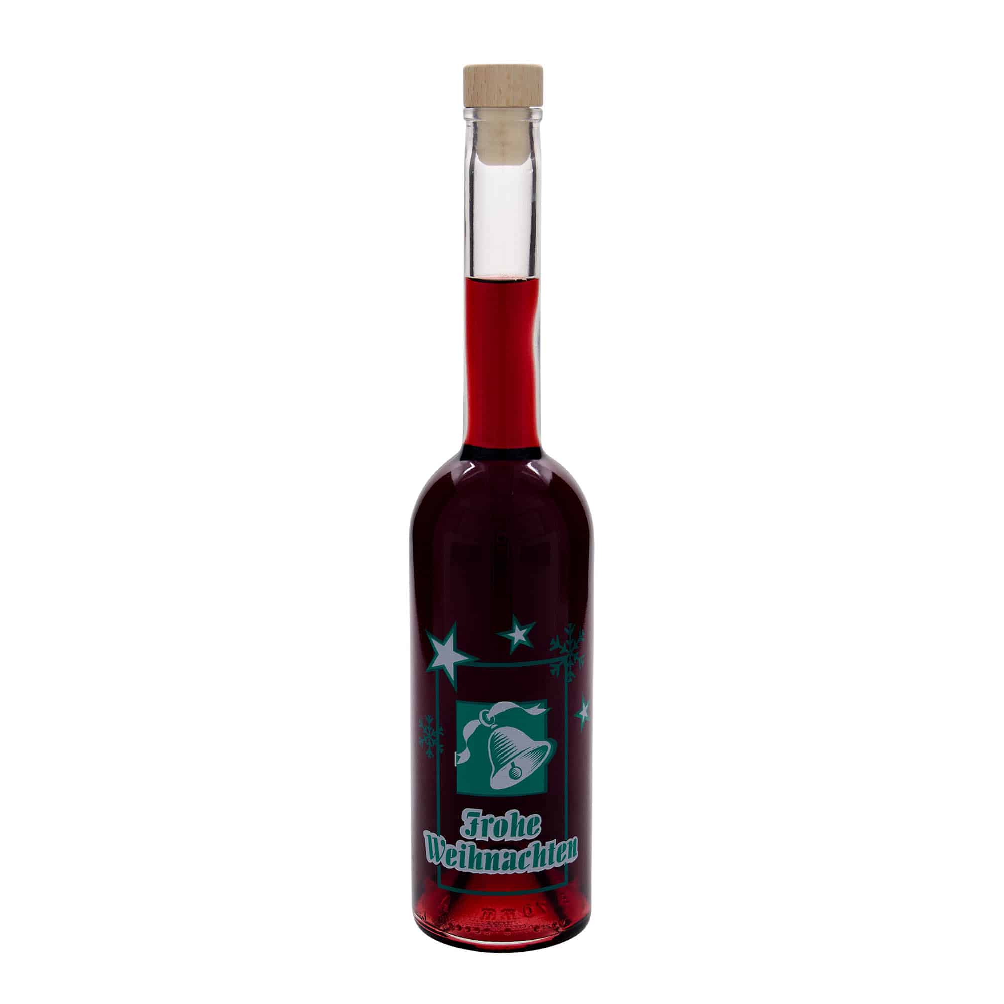 500 ml butelka szklana 'Opera', motyw: Wesołych Świąt, korek