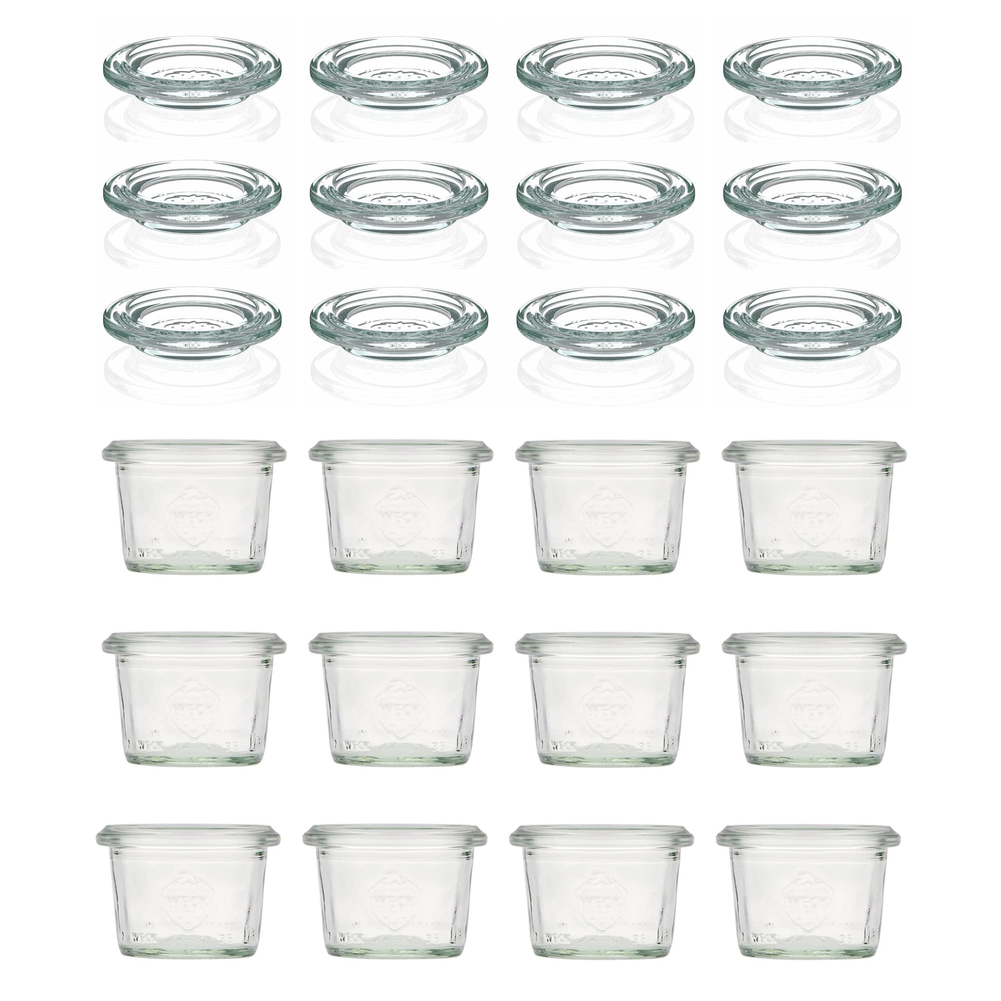 12x 35 ml słoik WECK typu Sturz z szklanym wieczkiem RR 40