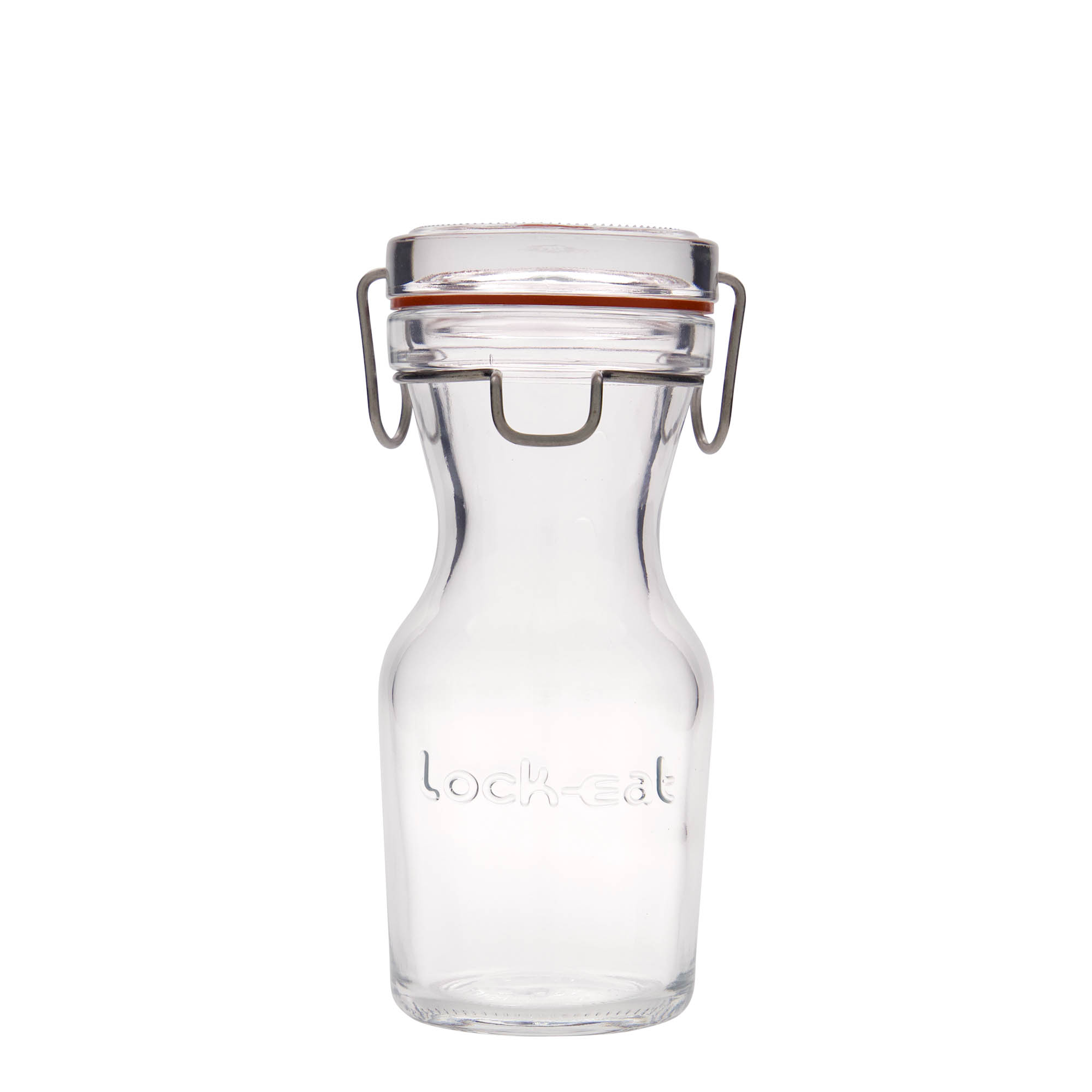 250 ml szklany karafka 'Lock-Eat', wylot: zamknięcie na druciany zatrzask