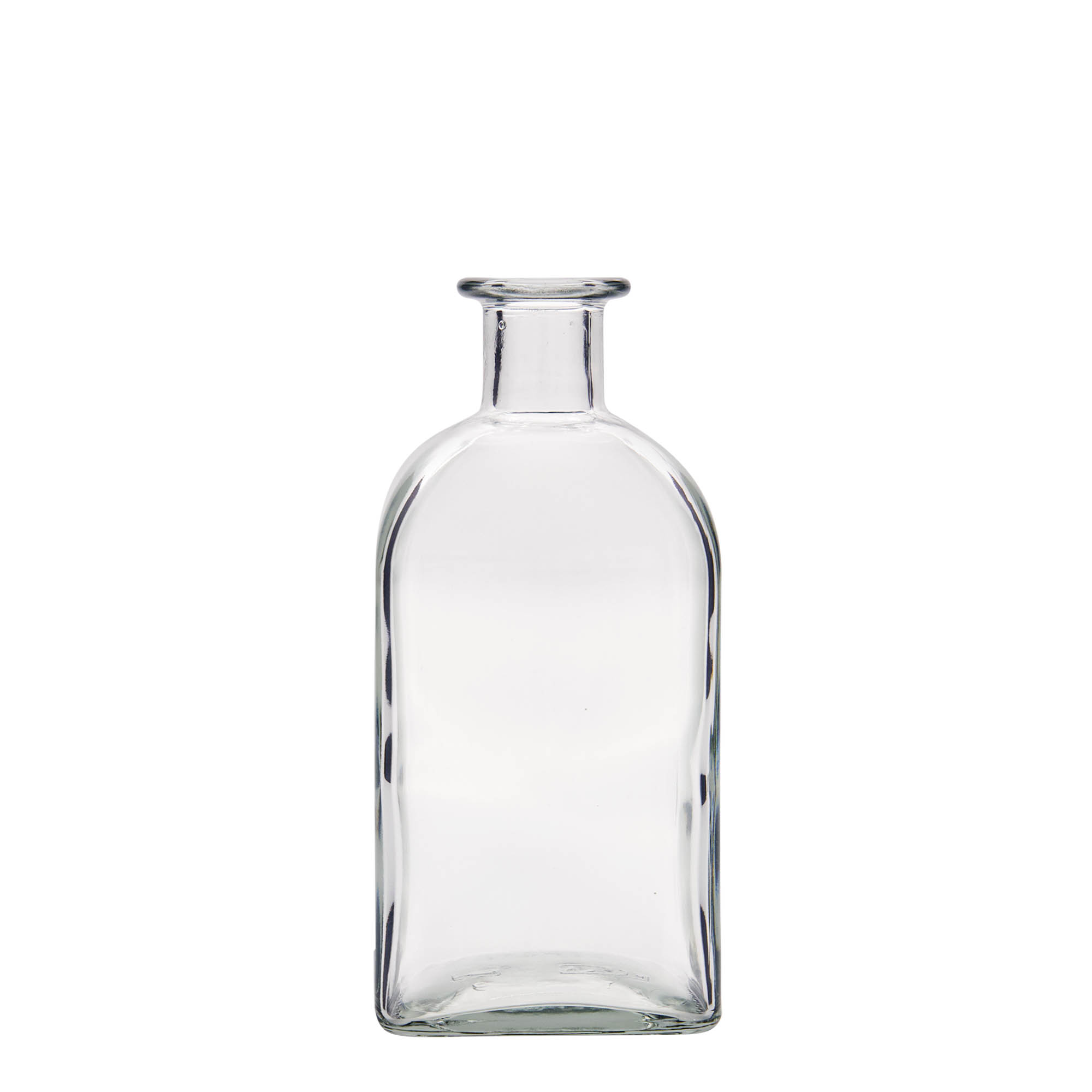 500 ml szklana butelka Apotheker Carré, kwadratowa, wylot: korek