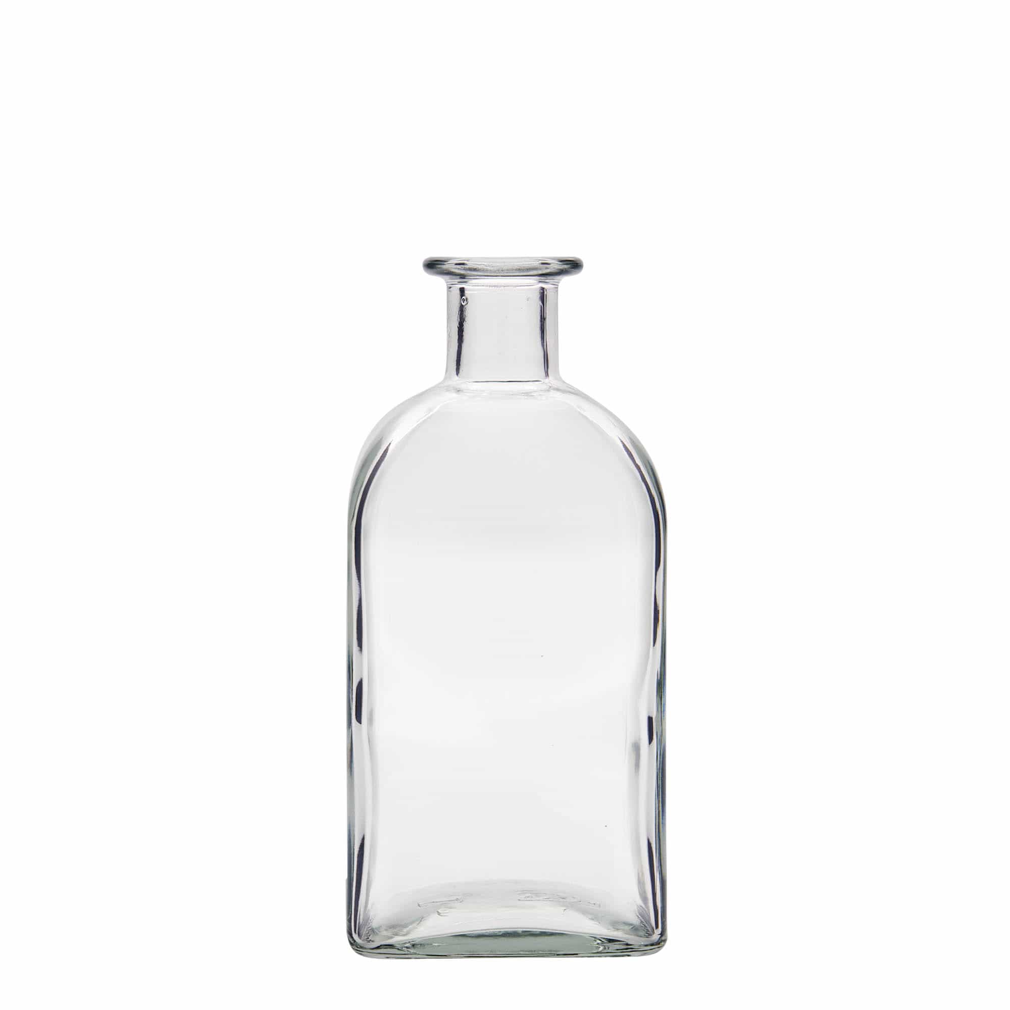 500 ml szklana butelka Apotheker Carré, kwadratowa, wylot: korek