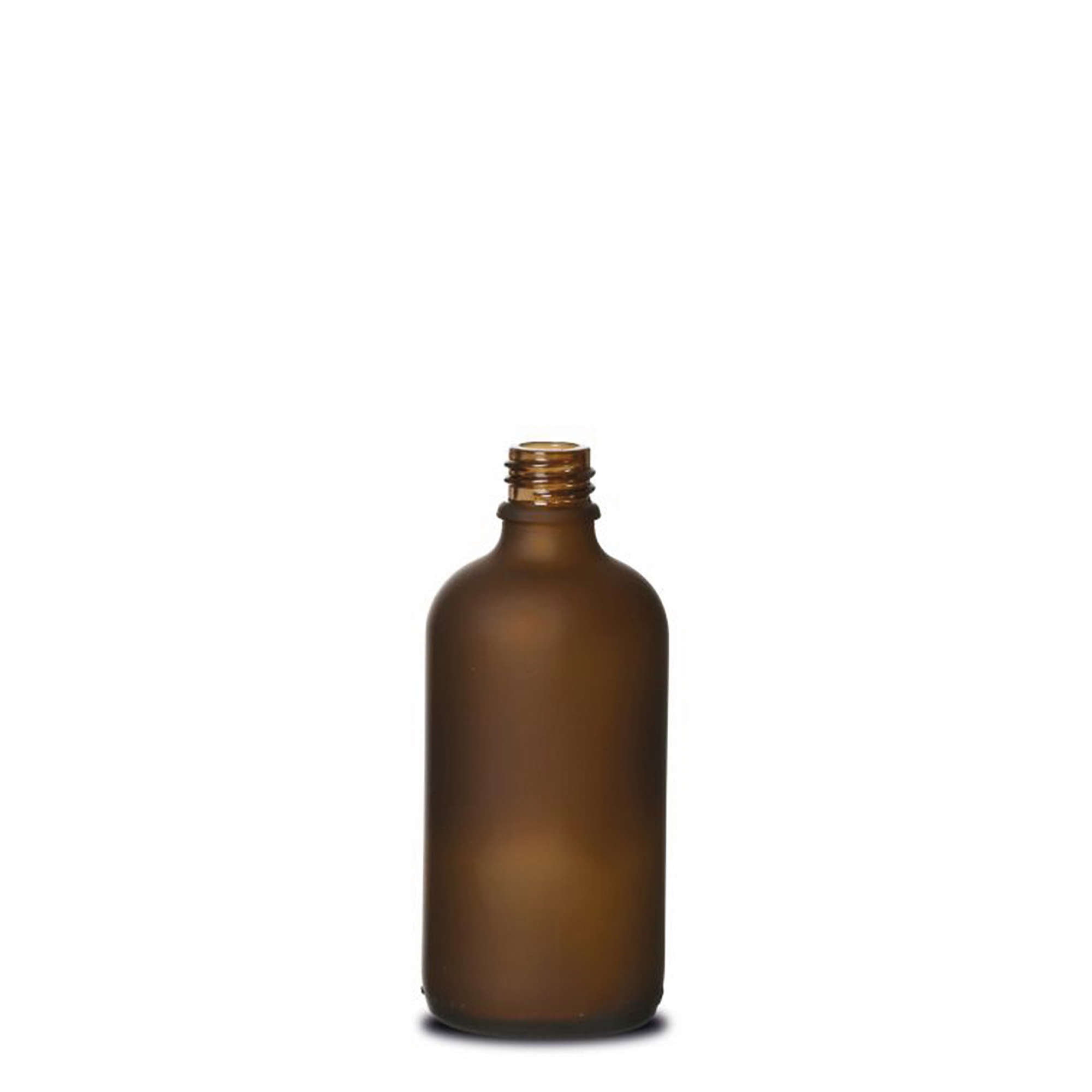 100 ml butelka medyczna, szkło, brązowe matowe, gwint: DIN 18 100 ml butelka medyczna, szkło, brązowe matowe, gwint: DIN 18