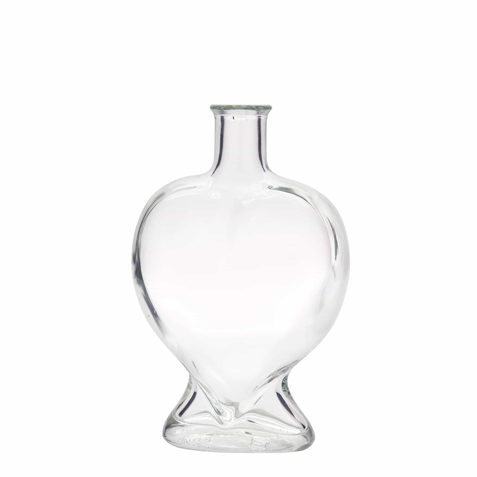 500 ml butelka szklana 'Serce', zamknięcie: korek