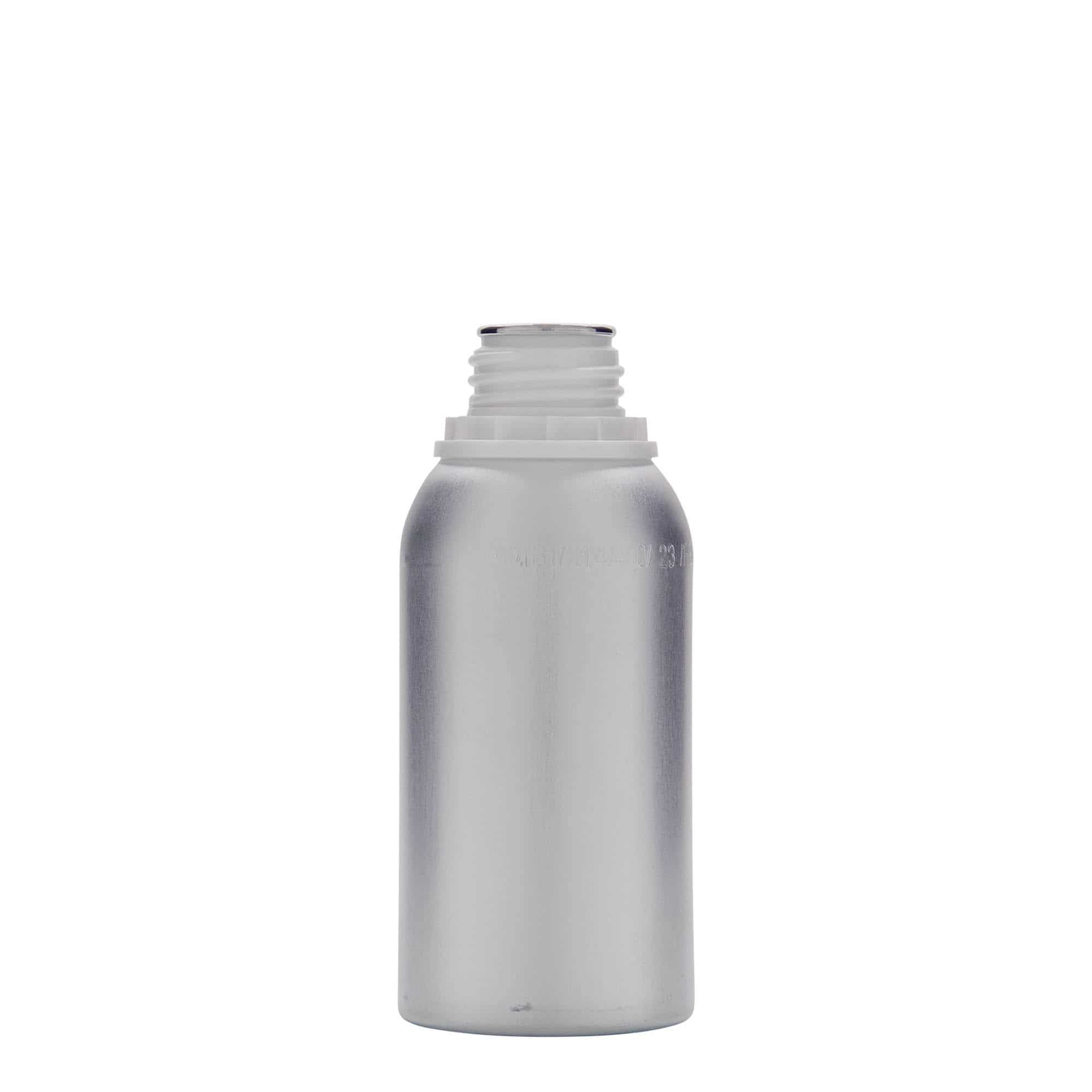 275 ml butelka aluminiowa, metalowa, kolor srebrny, zamknięcie: DIN 32