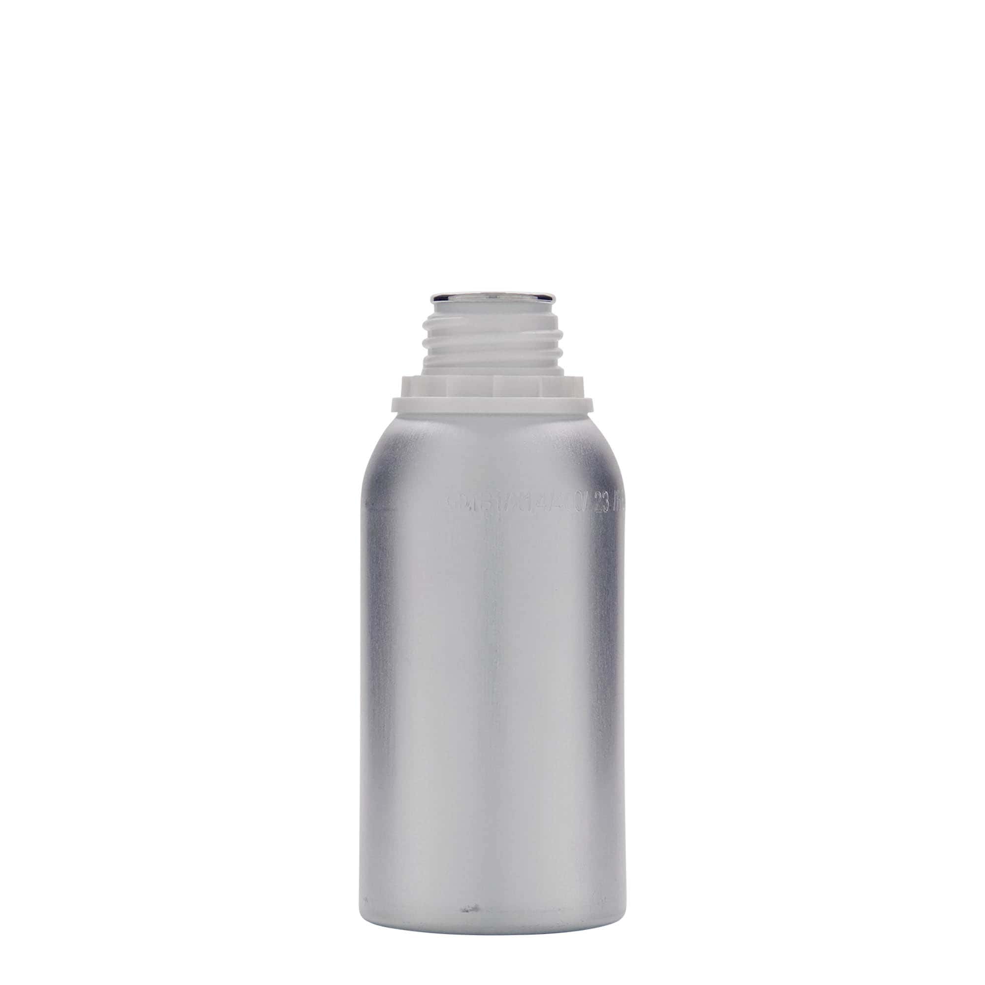 275 ml butelka aluminiowa, metal, srebrny, gwint: DIN 32