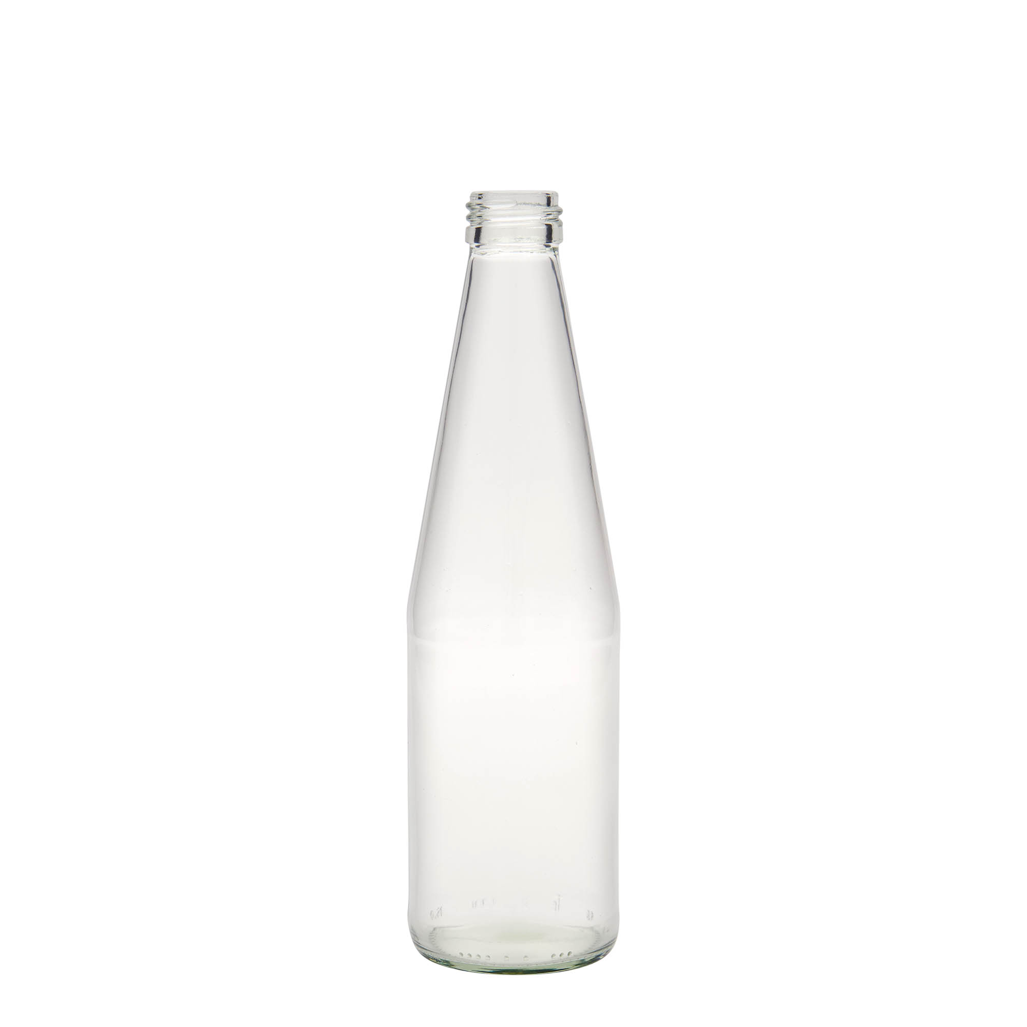 330 ml uniwersalna butelka w kształcie marchewki, szkło, gwint: PP 28 330 ml uniwersalna butelka w kształcie marchewki, szkło, gwint: PP 28