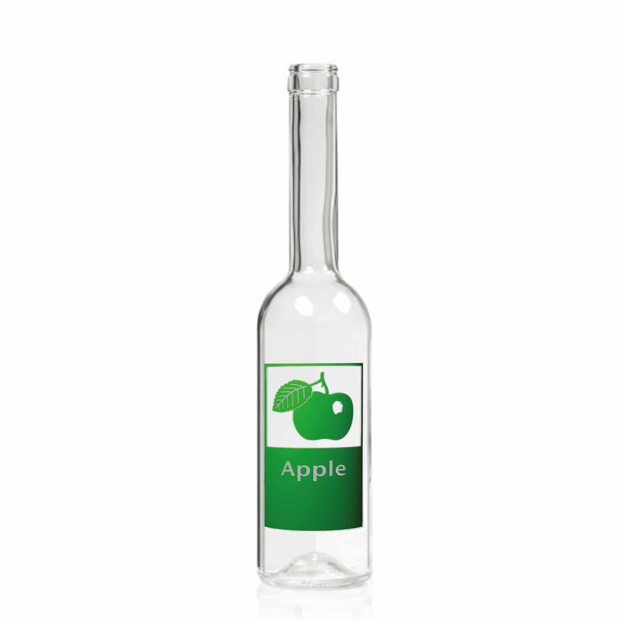 Butelka szklana 500 ml „Opera”, motyw: jabłko, korek