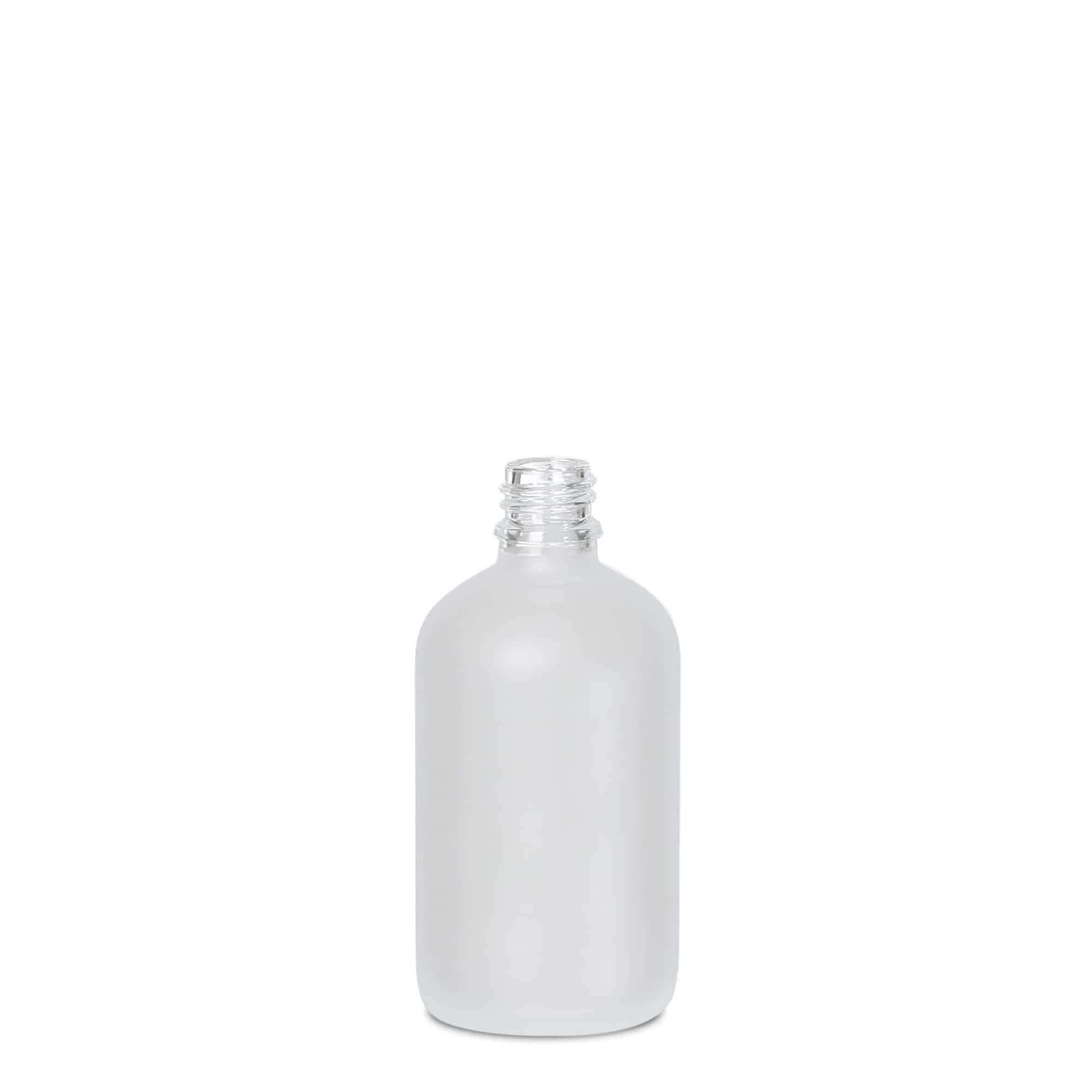 100 ml butelka medyczna, szkło, matowa, szyjka: DIN 18