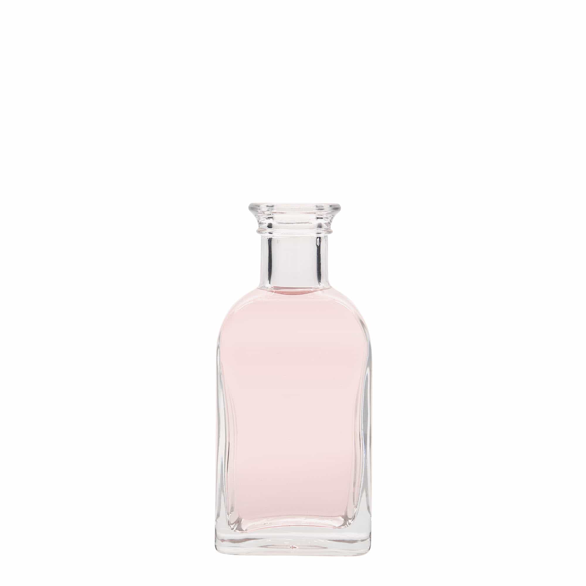 100 ml szklana butelka Apotheker Carré, kwadratowa, wylot: korek