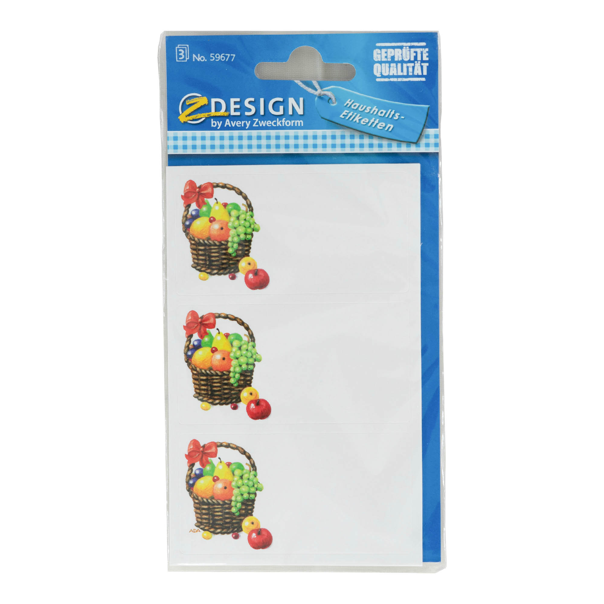 Zweckform etykiety „Kosz owoców”, prostokątne, papierowe, wielokolorowe Zweckform etykiety „Kosz owoców”, prostokątne, papierowe, wielokolorowe