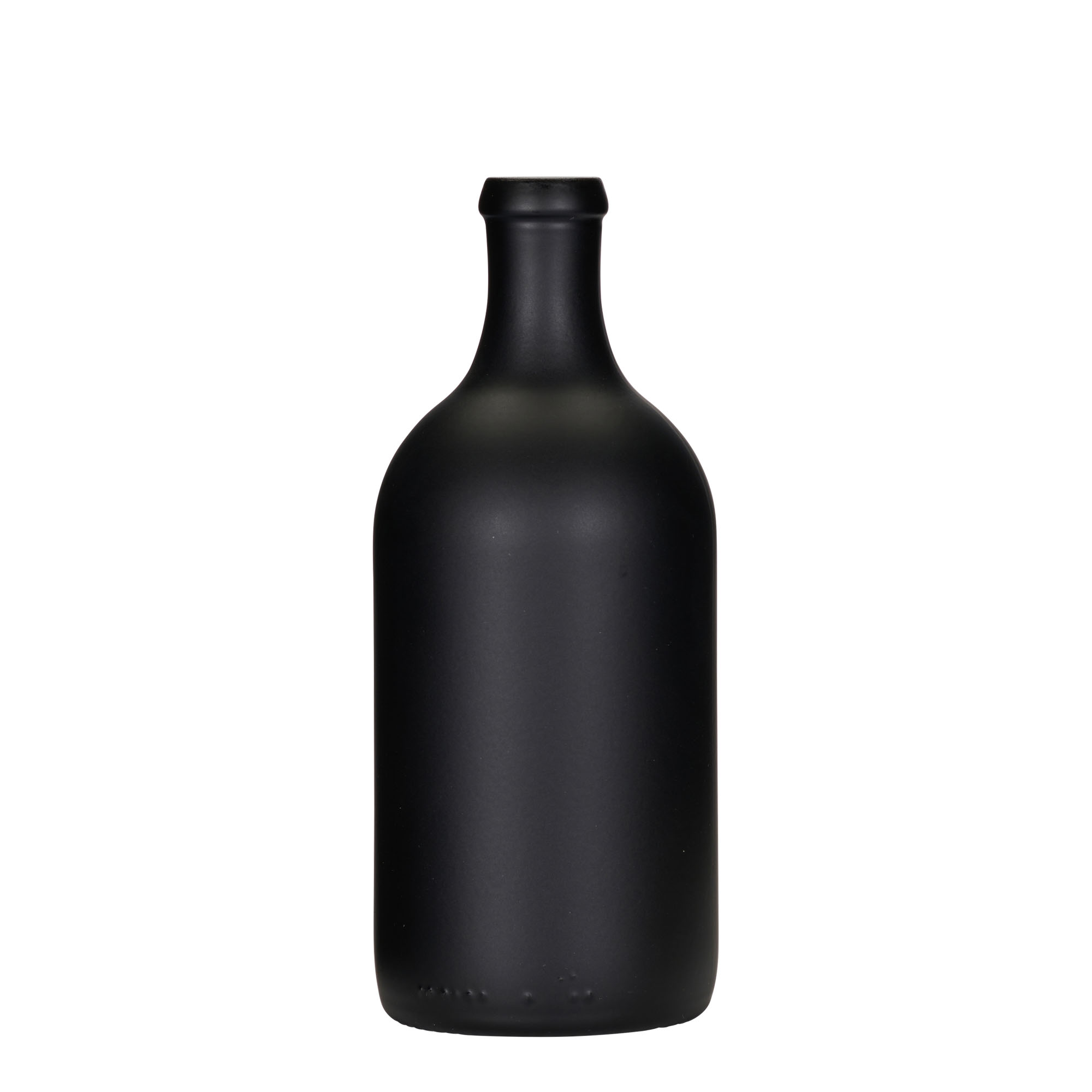 500 ml butelka szklana 'Ginevra Leggera', czarna, otwór: korek 500 ml butelka szklana 'Ginevra Leggera', czarna, otwór: korek