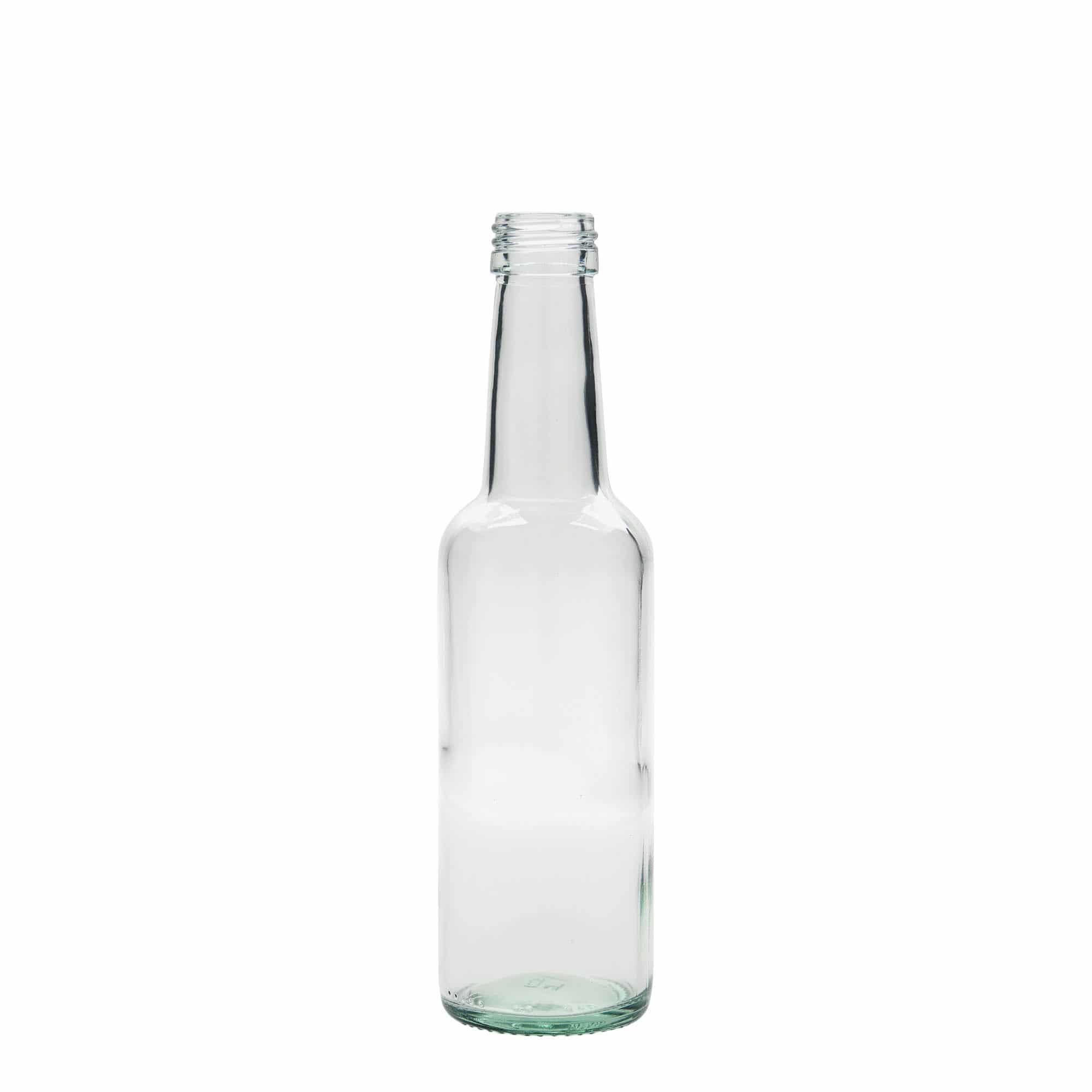 250 ml butelka szklana z prostą szyjką, zamknięcie: PP 28 250 ml butelka szklana z prostą szyjką, zamknięcie: PP 28
