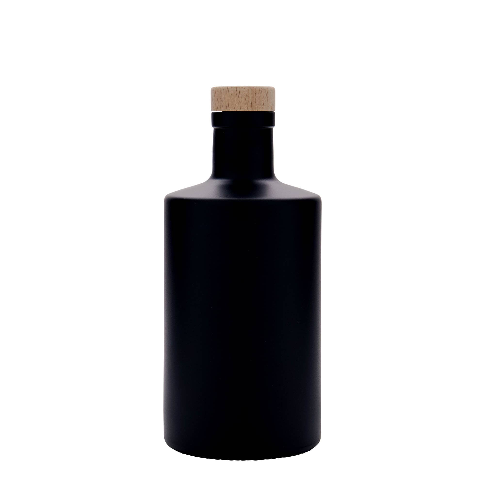 500 ml butelka szklana 'Caroline', czarna, szyjka: korek