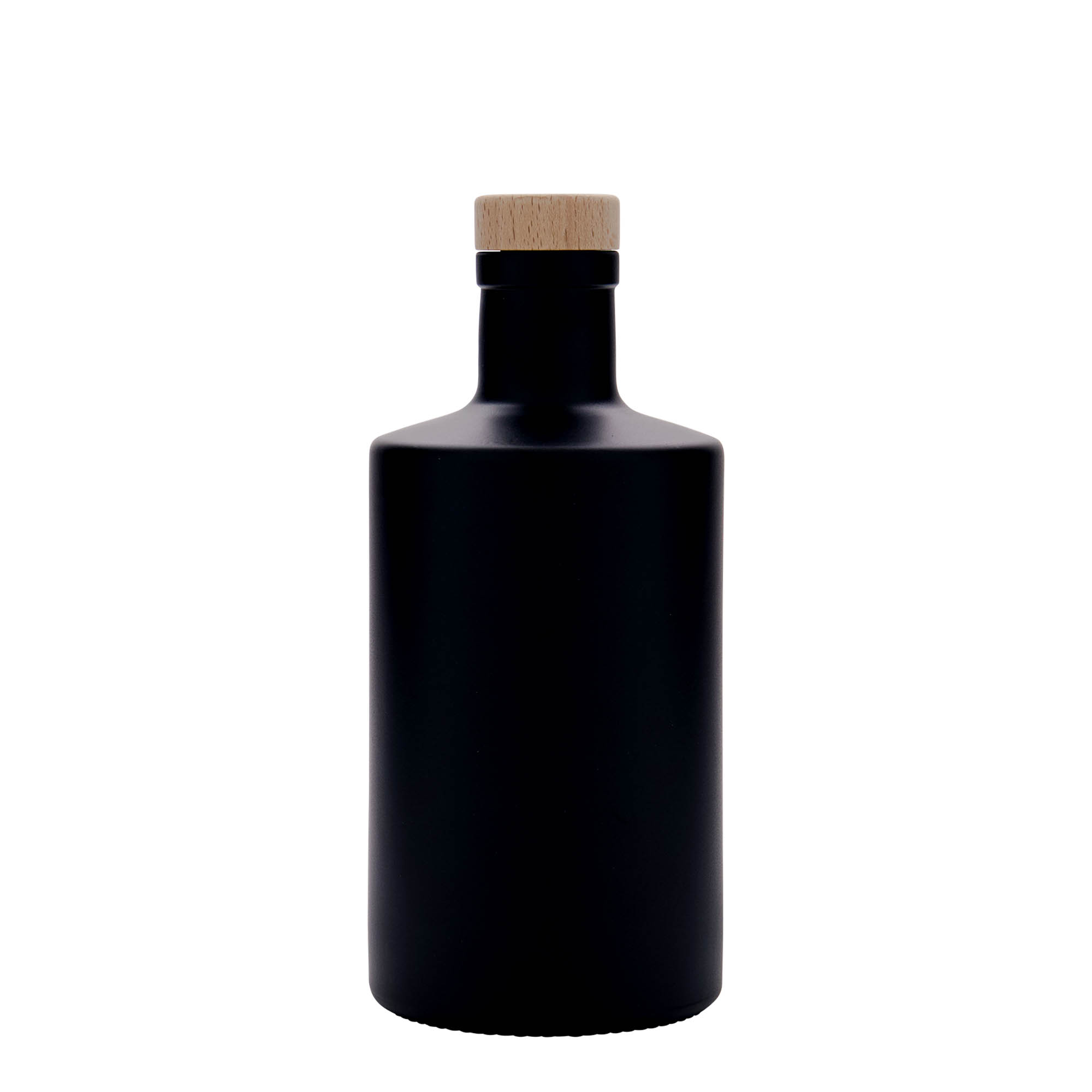 500 ml butelka szklana 'Caroline', czarna, szyjka: korek 500 ml butelka szklana 'Caroline', czarna, szyjka: korek