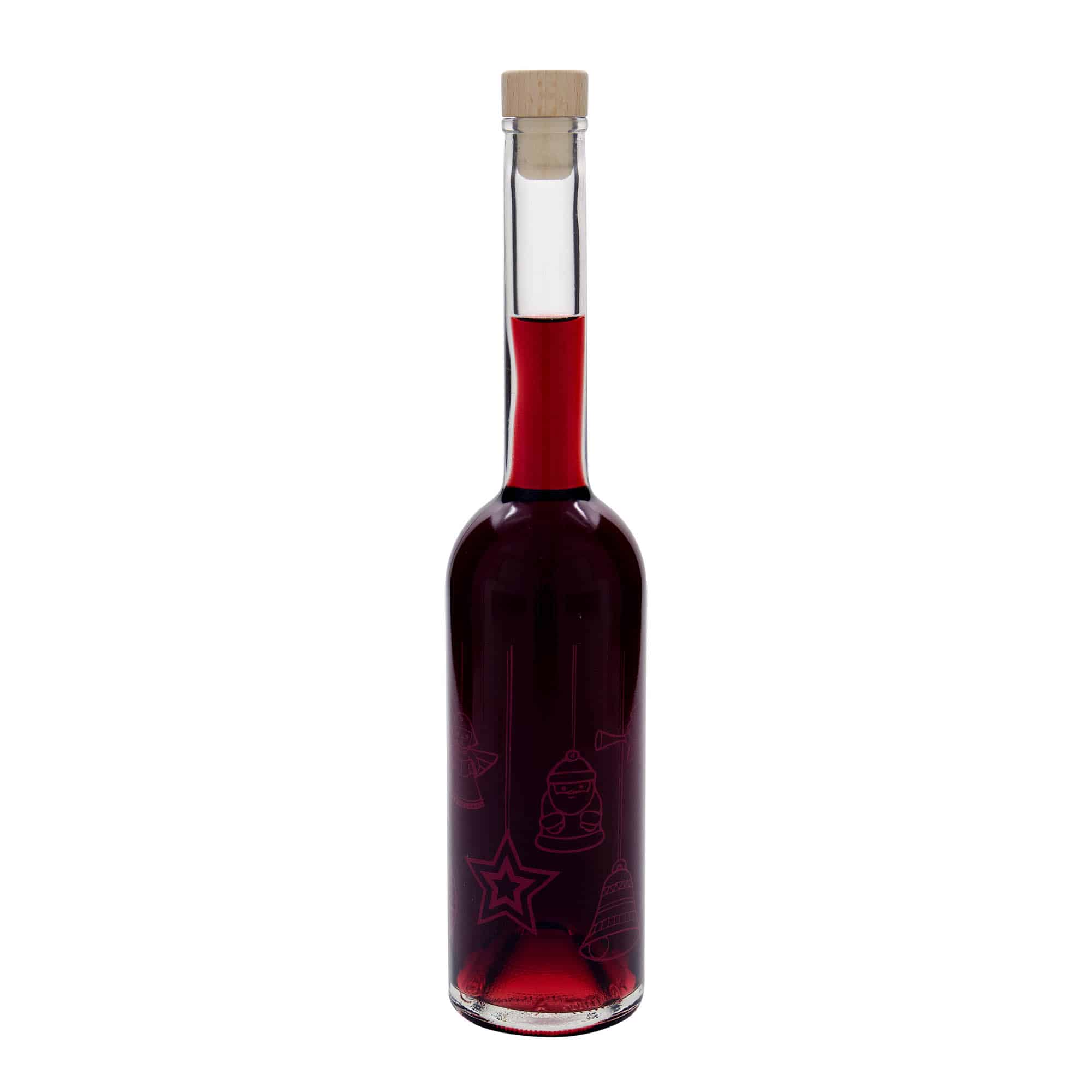 500 ml butelka szklana 'Opera', wzór: gwiazdy, zamknięcie: korek