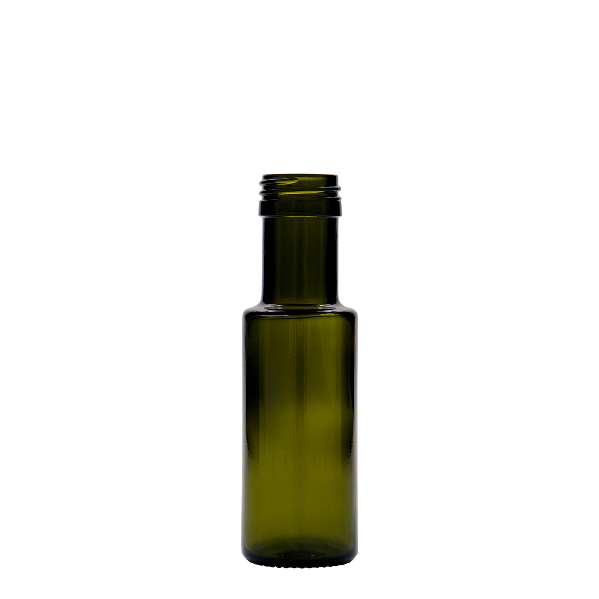 100 ml butelka szklana 'Dorica', antyczny zielony, wylot: PP 31,5