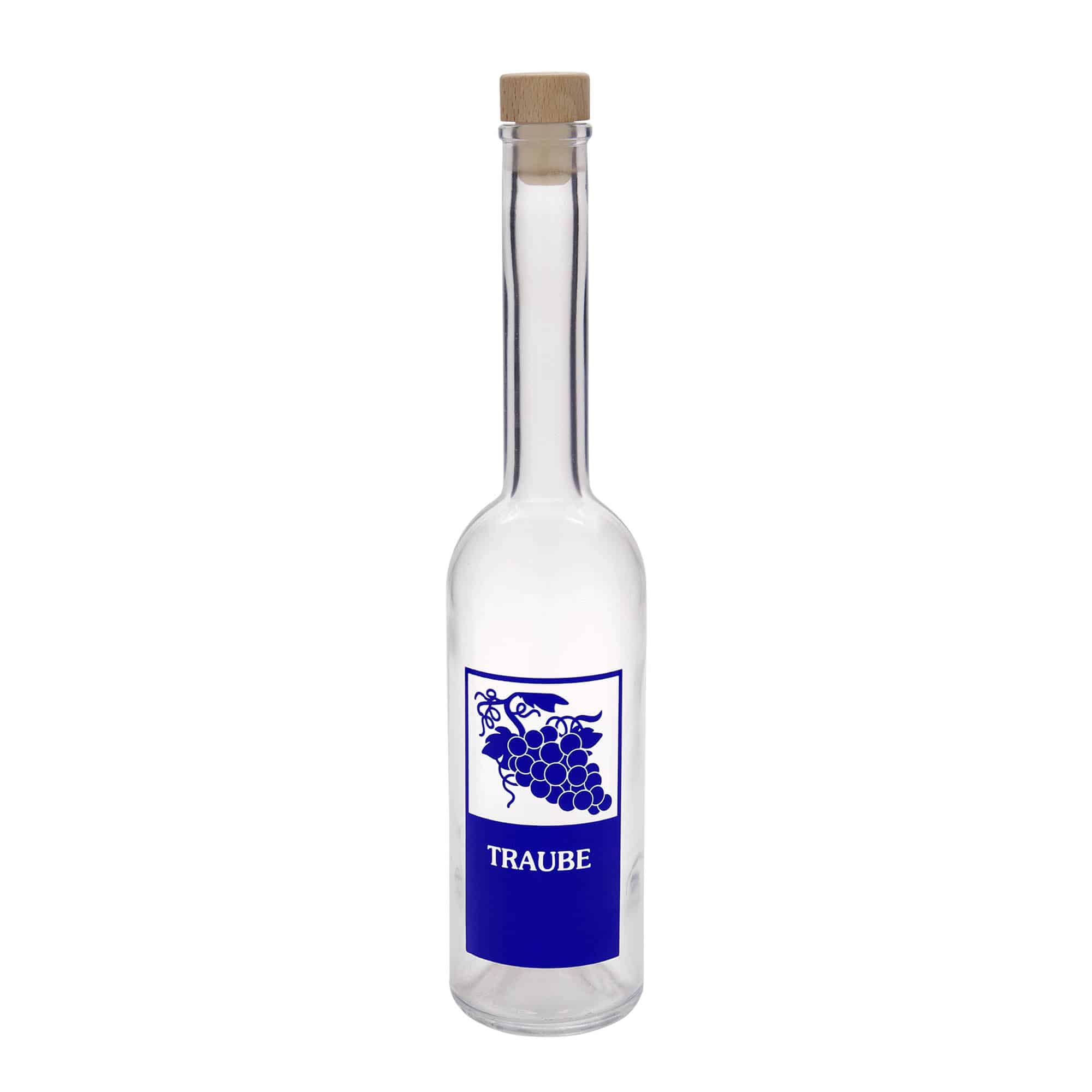 500 ml butelka szklana 'Opera', wzór: winogrono, zamknięcie: korek