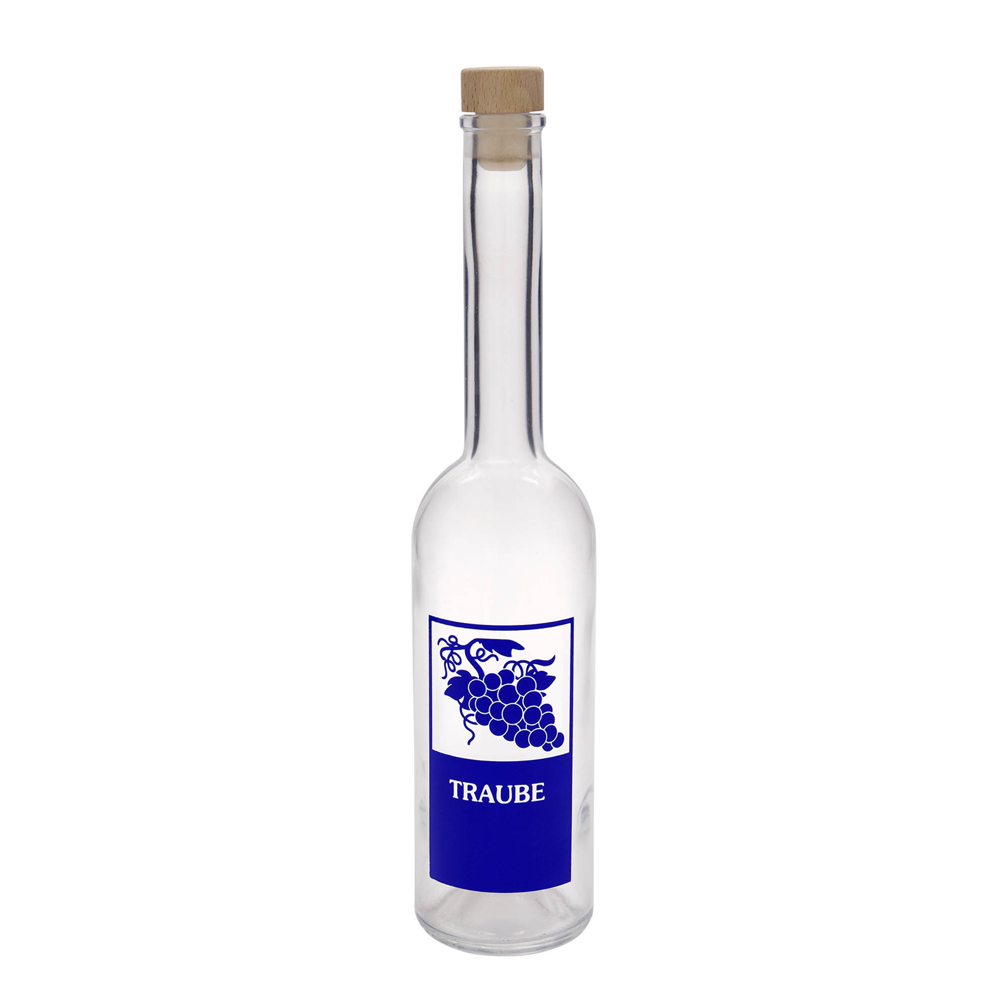 500 ml butelka szklana 'Opera', motyw: winogrono, szyjka: korek 500 ml butelka szklana 'Opera', motyw: winogrono, szyjka: korek