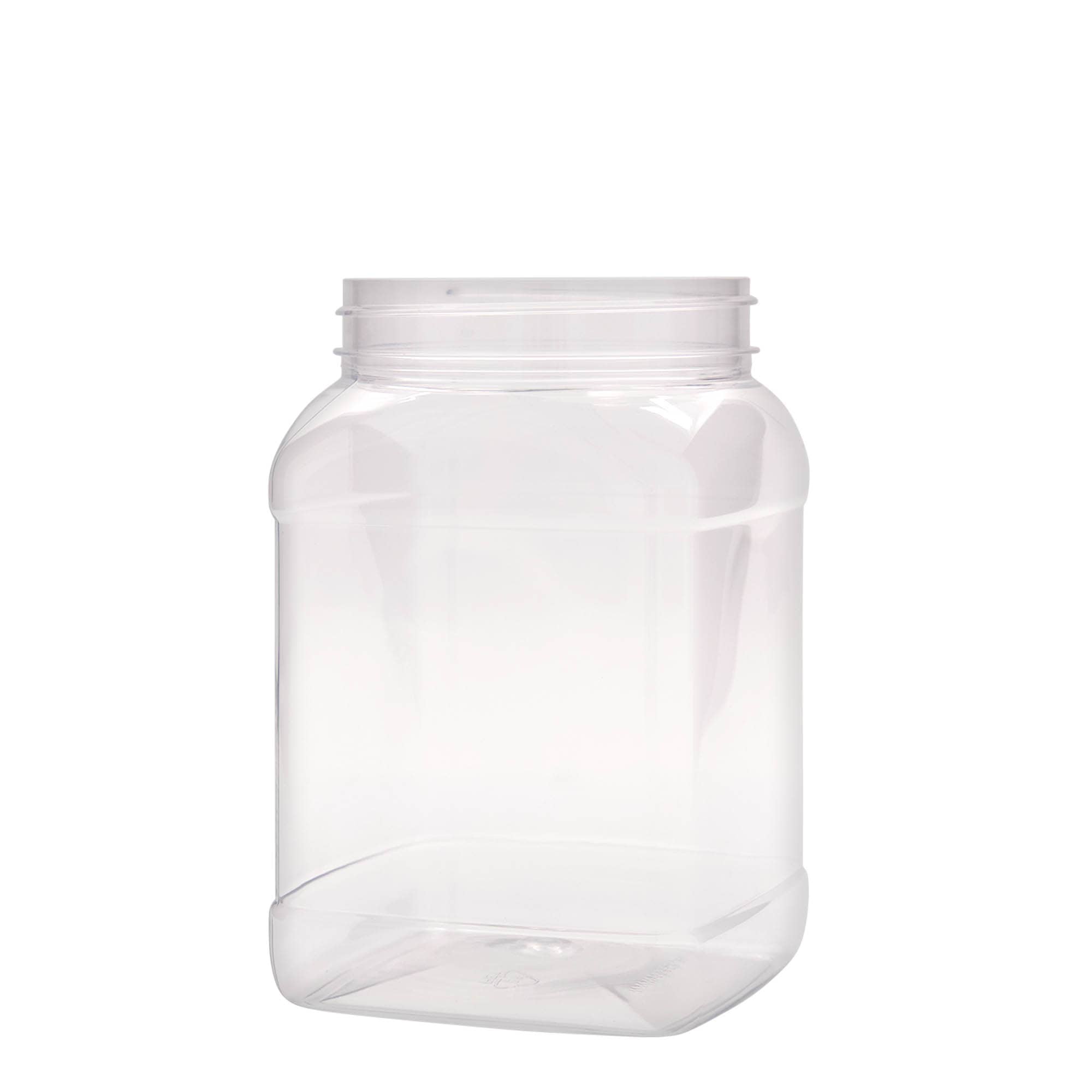 1500 ml słoiczek PET 'Dana', kwadratowy, kolor przezroczysty, zamknięcie: 100/400