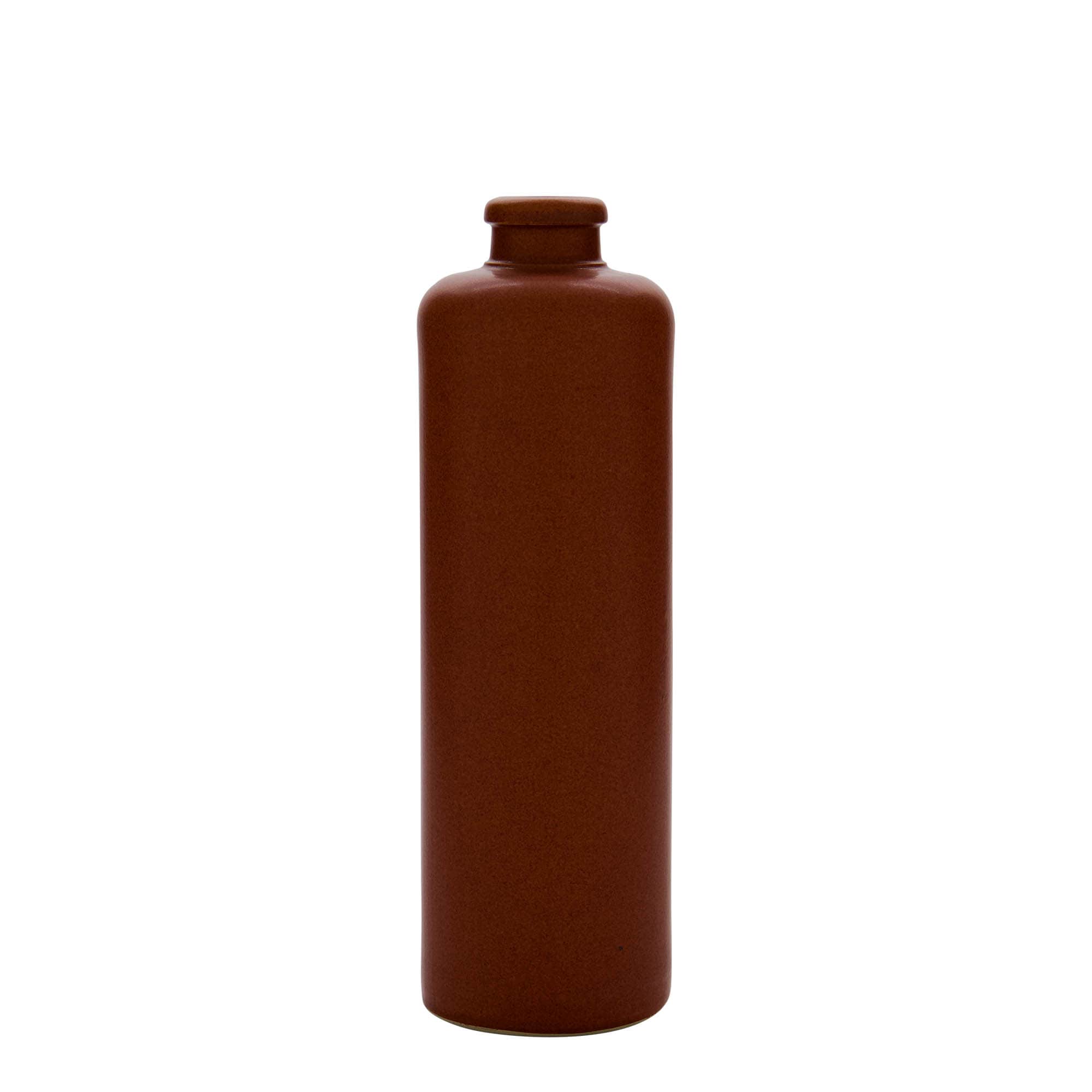 500 ml dzbanek do toniku, kamionka, czerwono-brązowy, wylot: korek