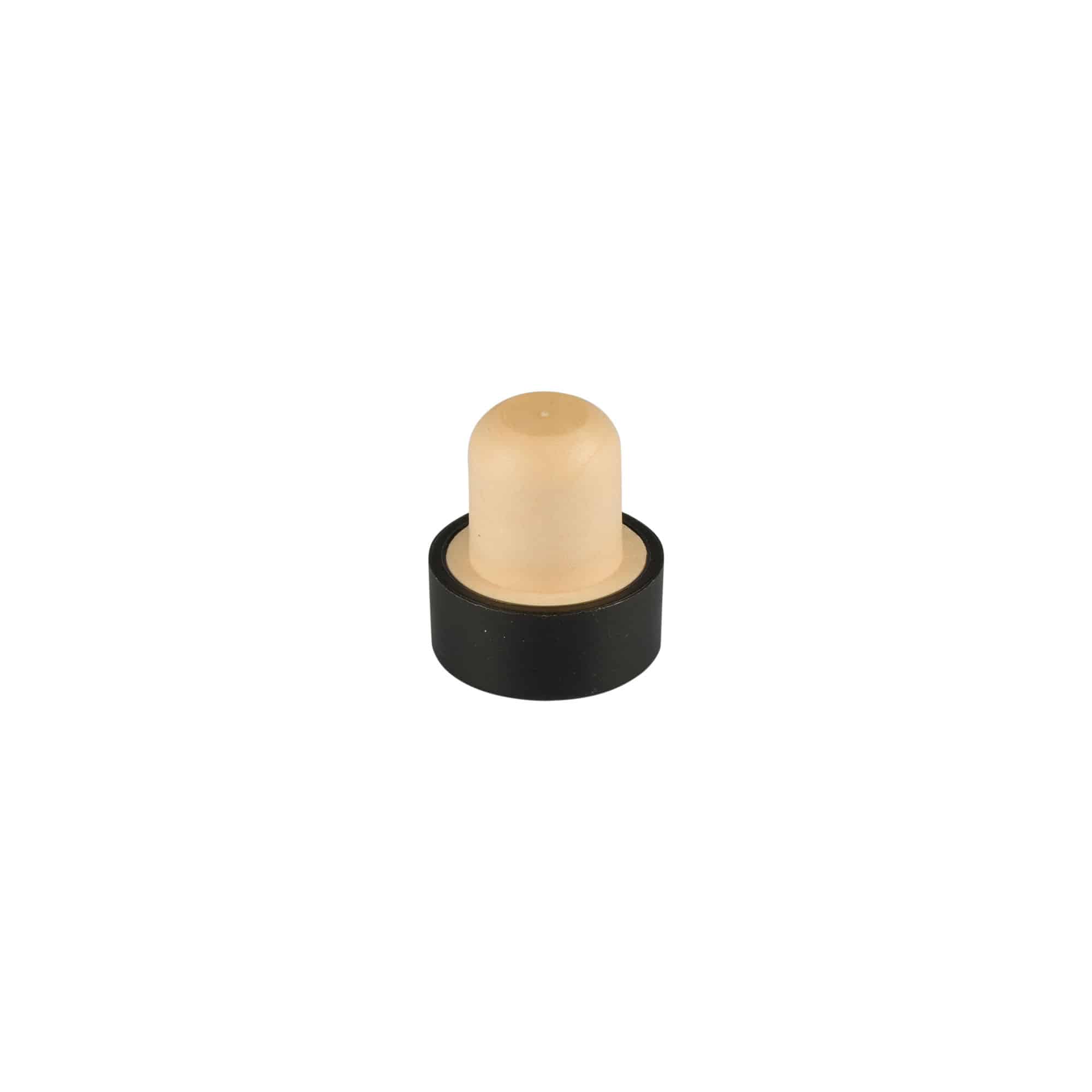 Korek z uchwytem 11 mm, drewno, czarny, do szyjki: korek