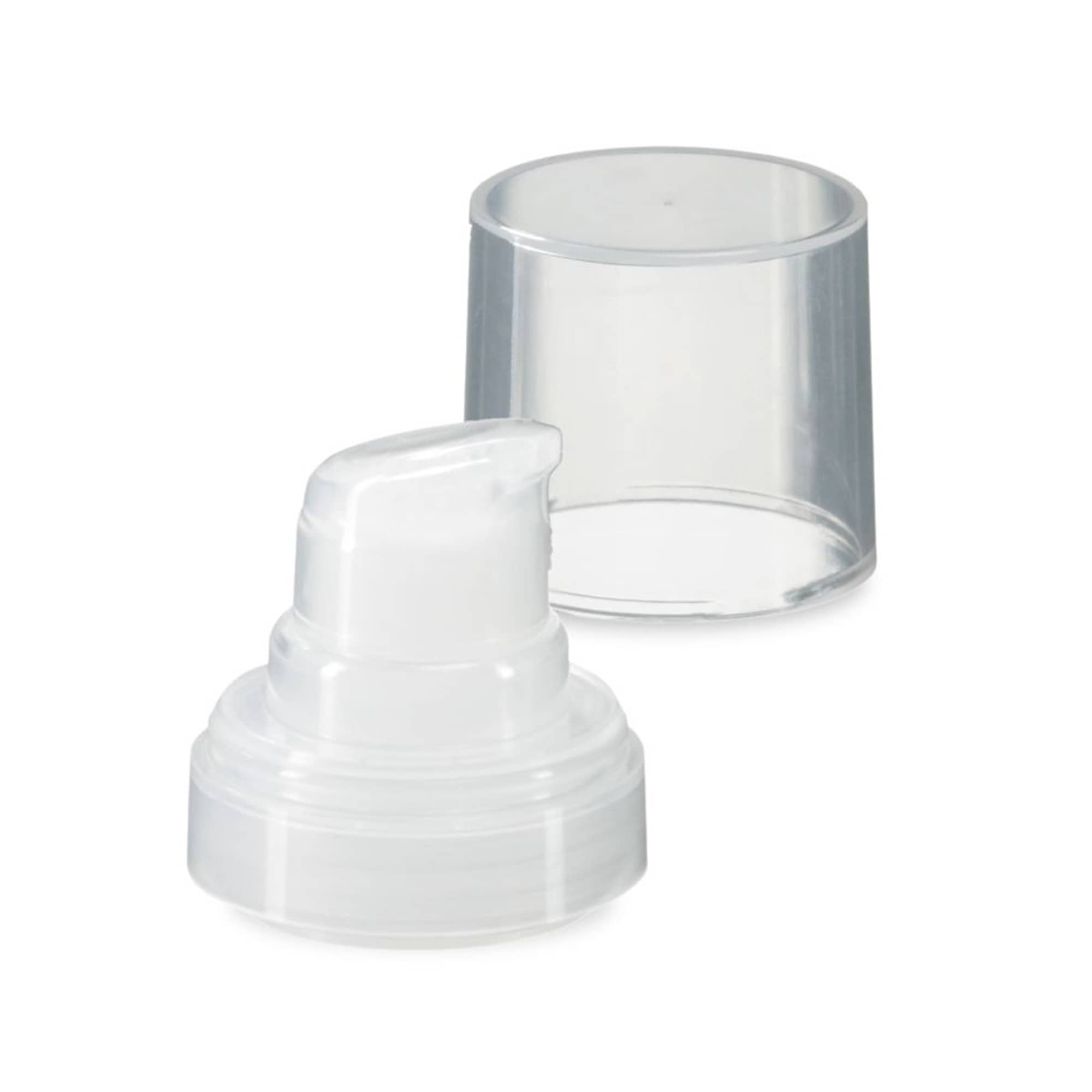 Głowica Airless Micro naturalna + naturalna, błyszcząca nasadka na zatrzask Głowica Airless Micro naturalna + naturalna, błyszcząca nasadka na zatrzask