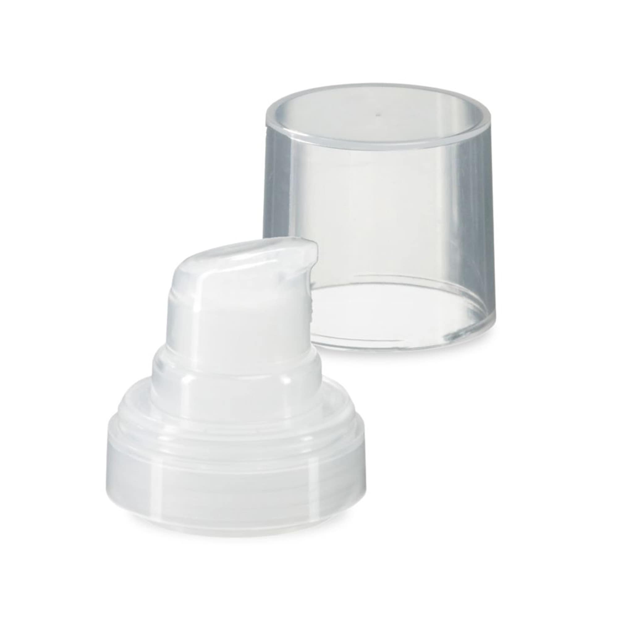 Głowica Airless Micro naturalna + naturalna, błyszcząca nasadka na zatrzask