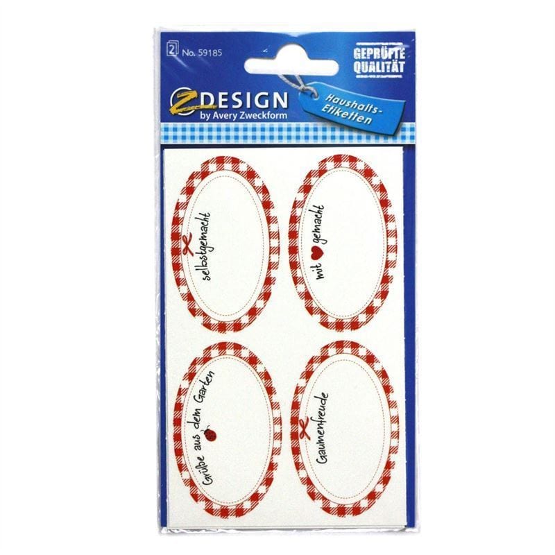 Zweckform Etykiety „Domowej roboty”, owalne, papier, wielokolorowe